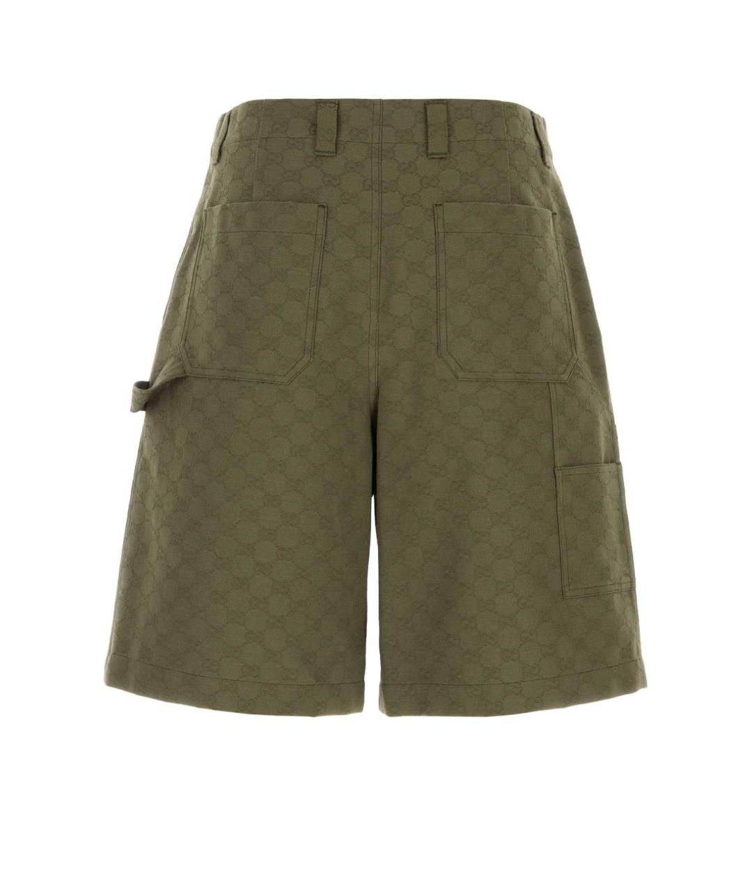 GUCCI Зеленые хлопковые шорты, фото 2