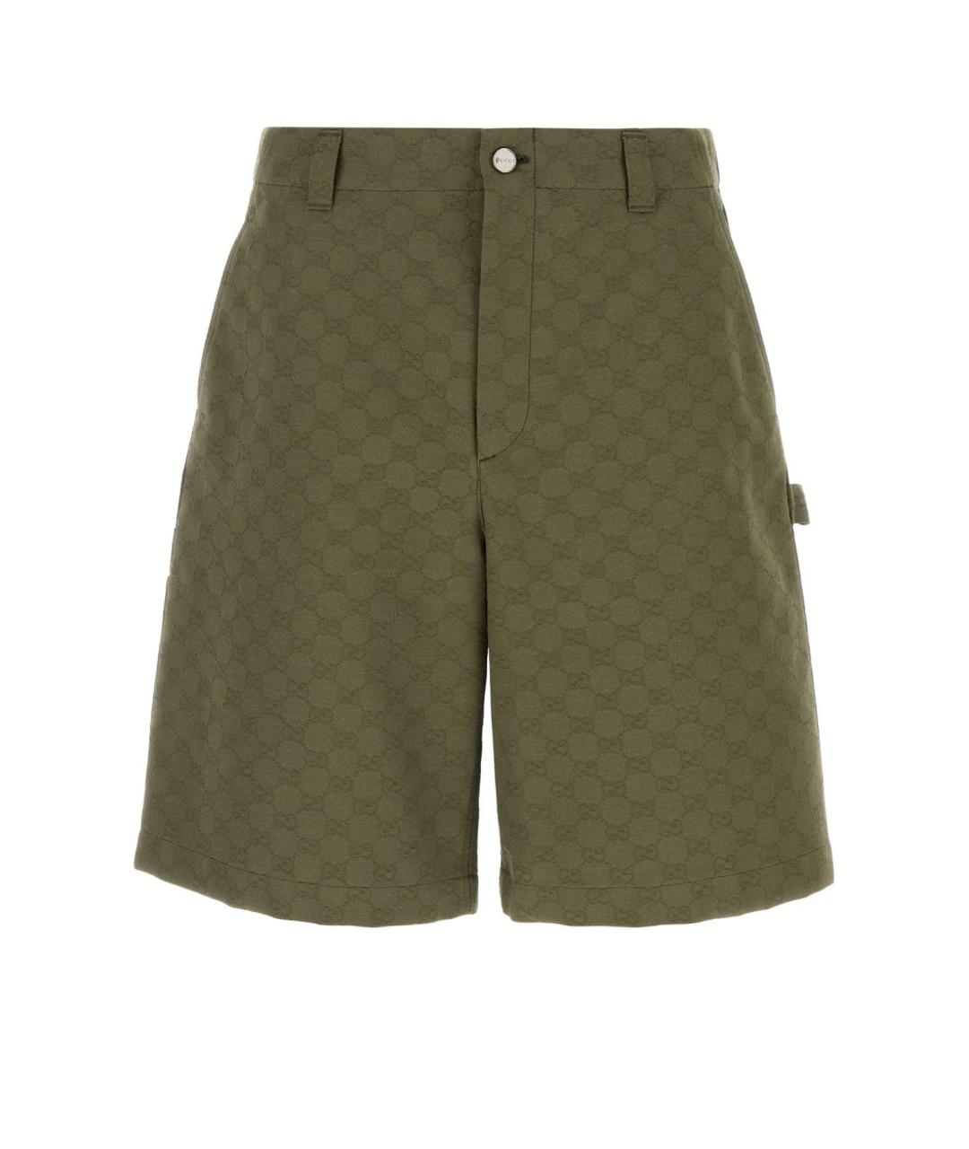 GUCCI Зеленые хлопковые шорты, фото 1