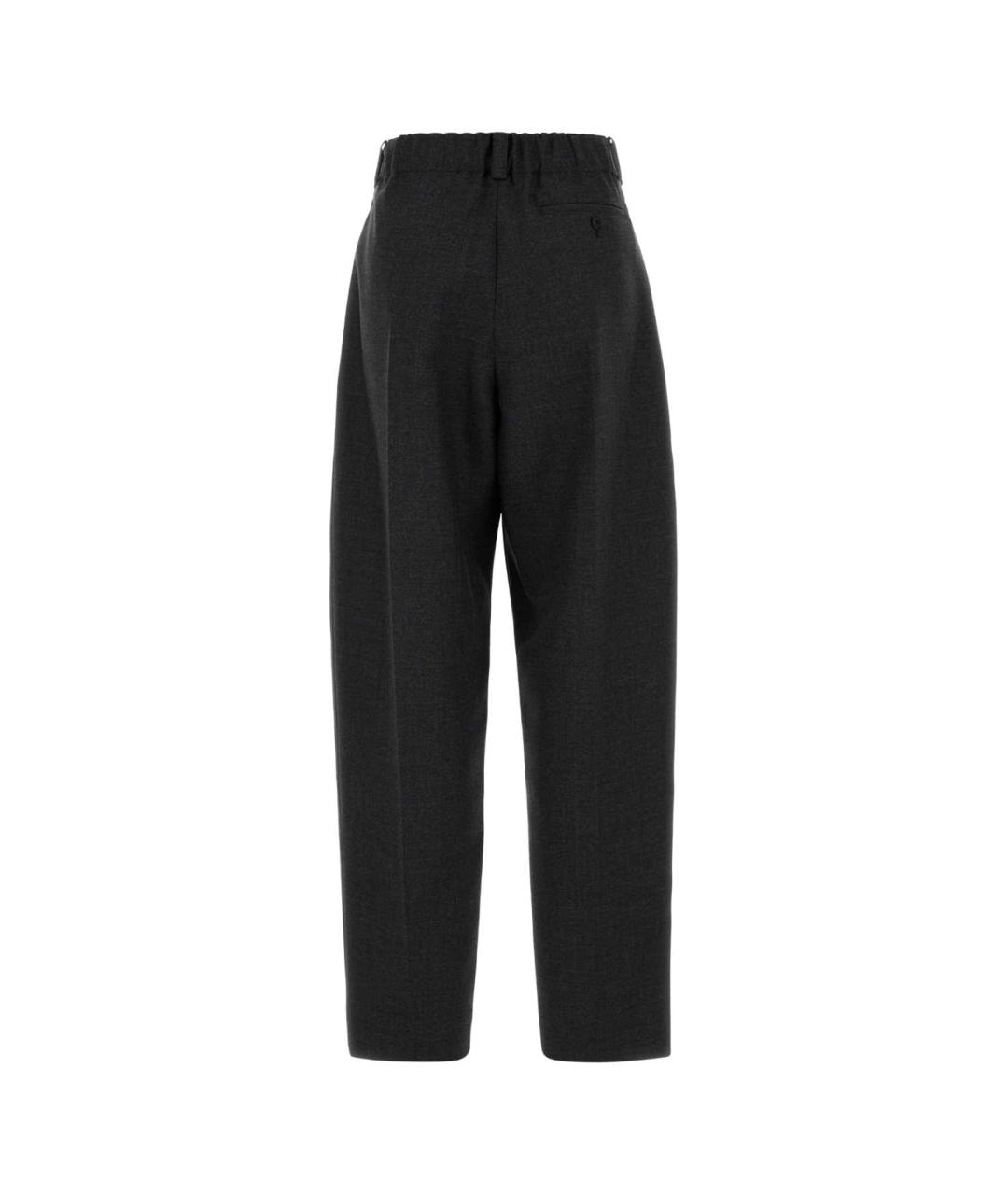 GIVENCHY Антрацитовые шерстяные прямые брюки, фото 2