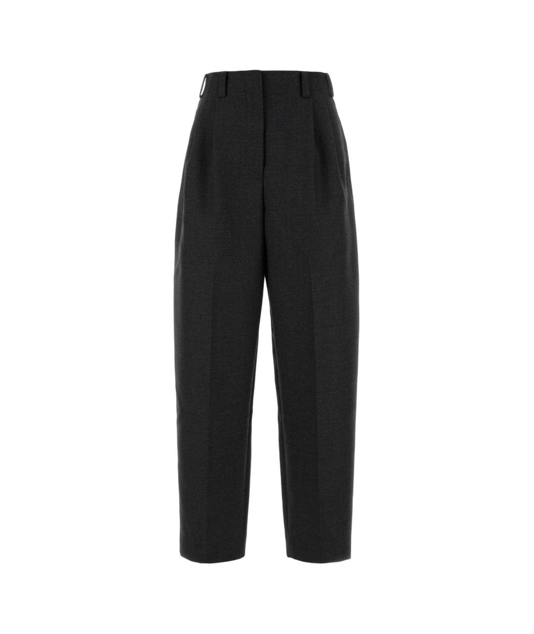 GIVENCHY Антрацитовые шерстяные прямые брюки, фото 1