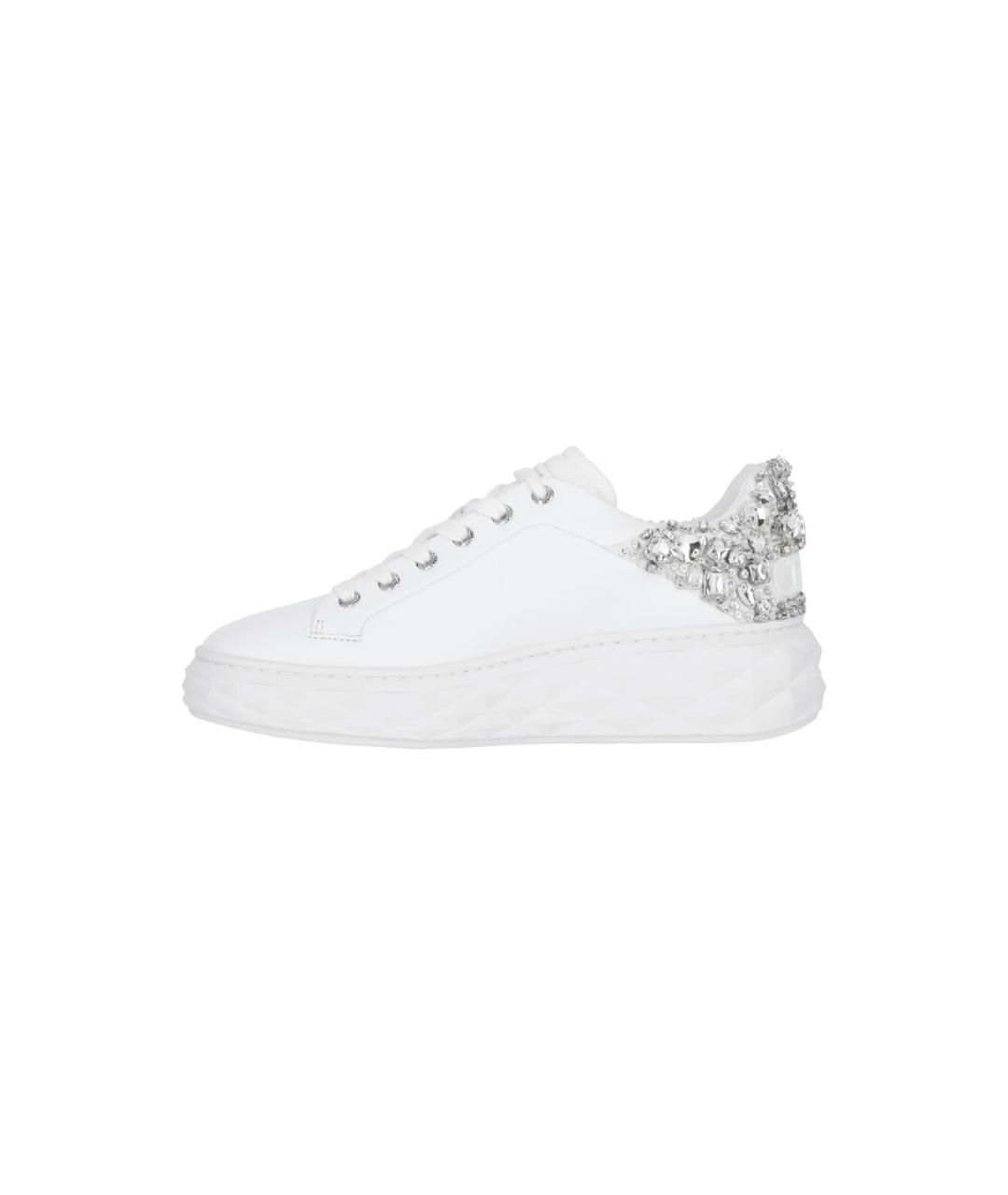 JIMMY CHOO Белые кожаные кеды, фото 3