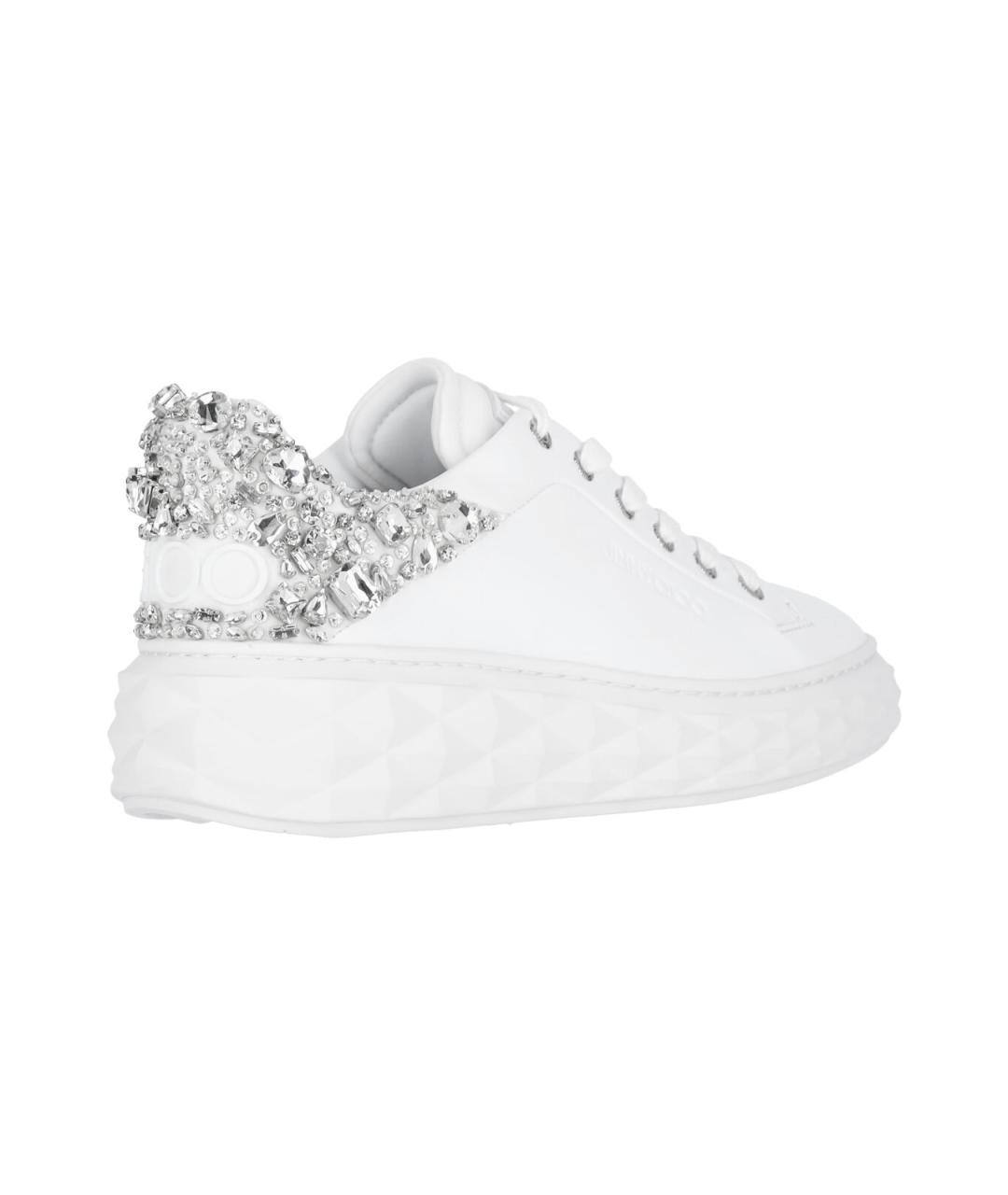 JIMMY CHOO Белые кожаные кеды, фото 4
