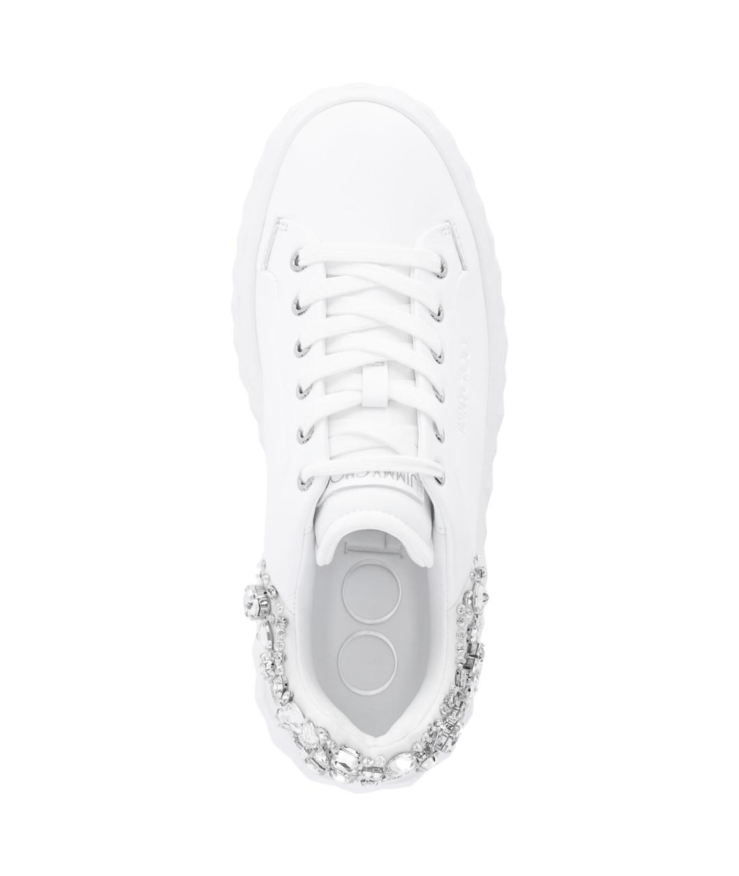 JIMMY CHOO Белые кожаные кеды, фото 5