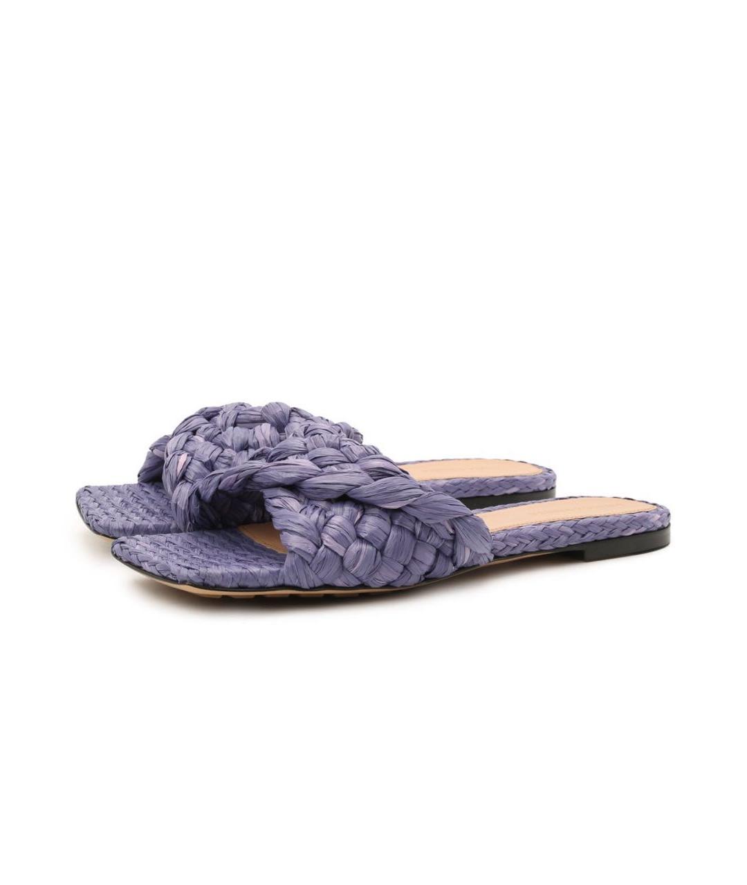 BOTTEGA VENETA Фиолетовые шлепанцы, фото 2