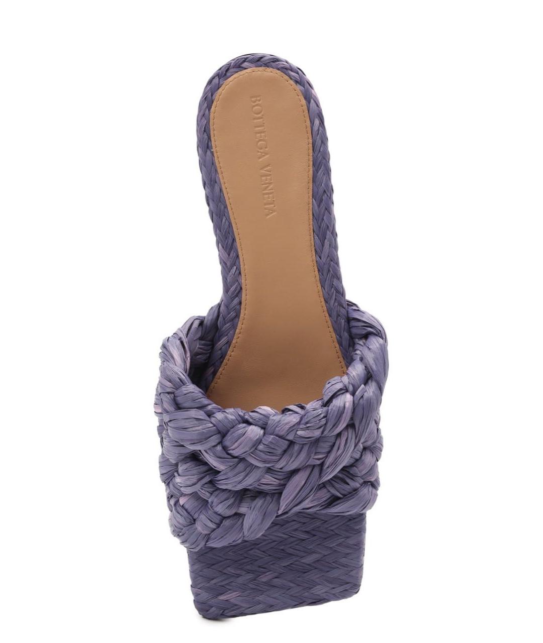 BOTTEGA VENETA Фиолетовые шлепанцы, фото 4