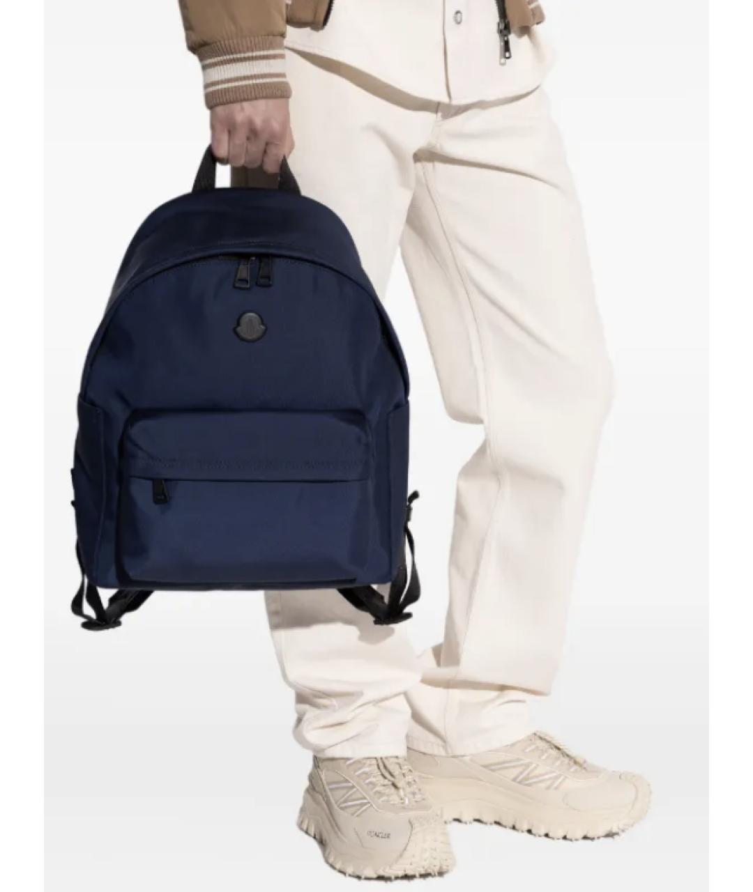 MONCLER Темно-синий рюкзак, фото 2