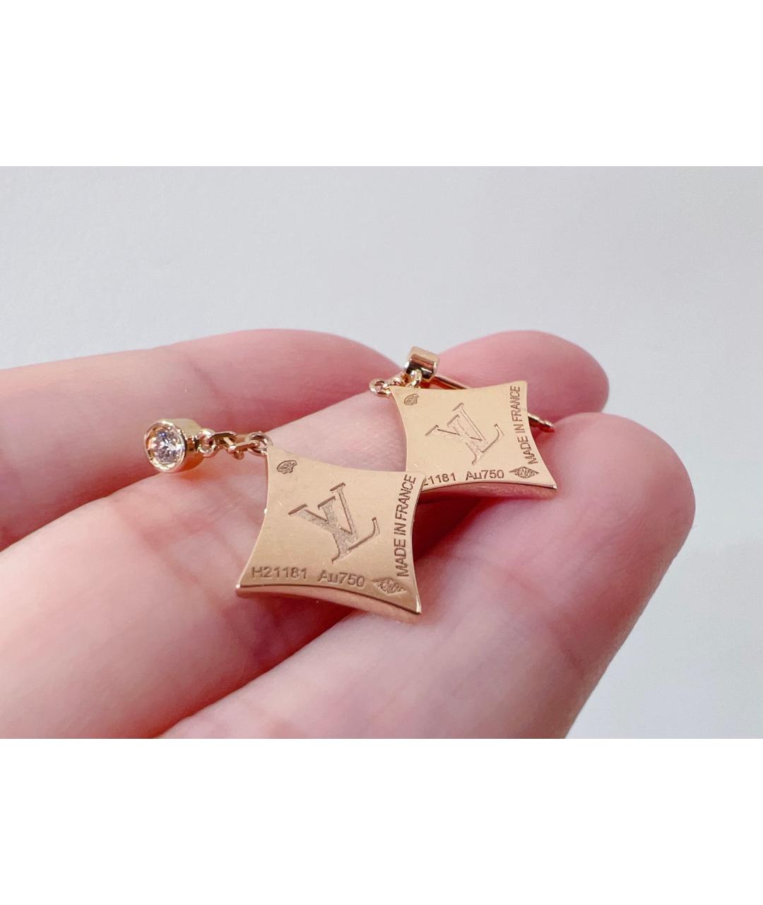 LOUIS VUITTON Золотые серьги из розового золота, фото 4