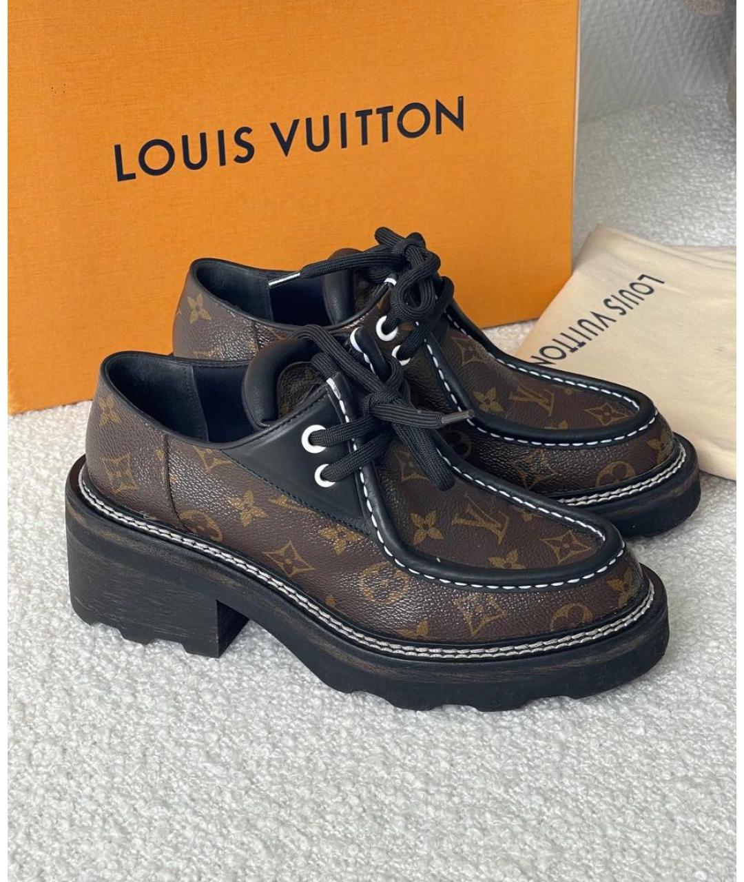 LOUIS VUITTON Коричневые брогги и оксфорды, фото 9