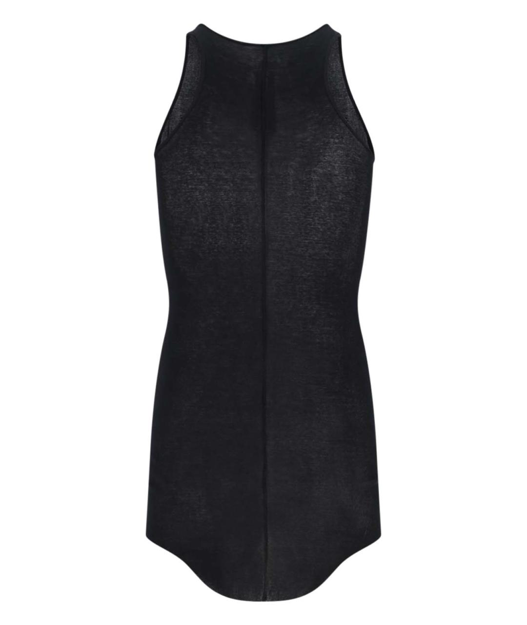 RICK OWENS Черная хлопковая майка, фото 2
