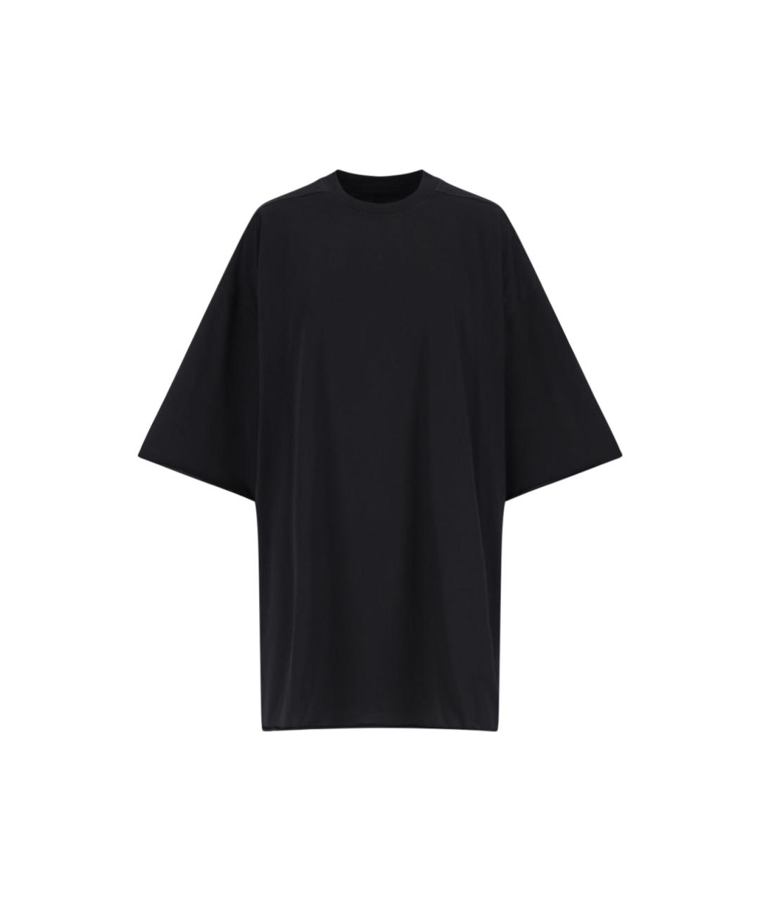 RICK OWENS Черная хлопковая футболка, фото 1