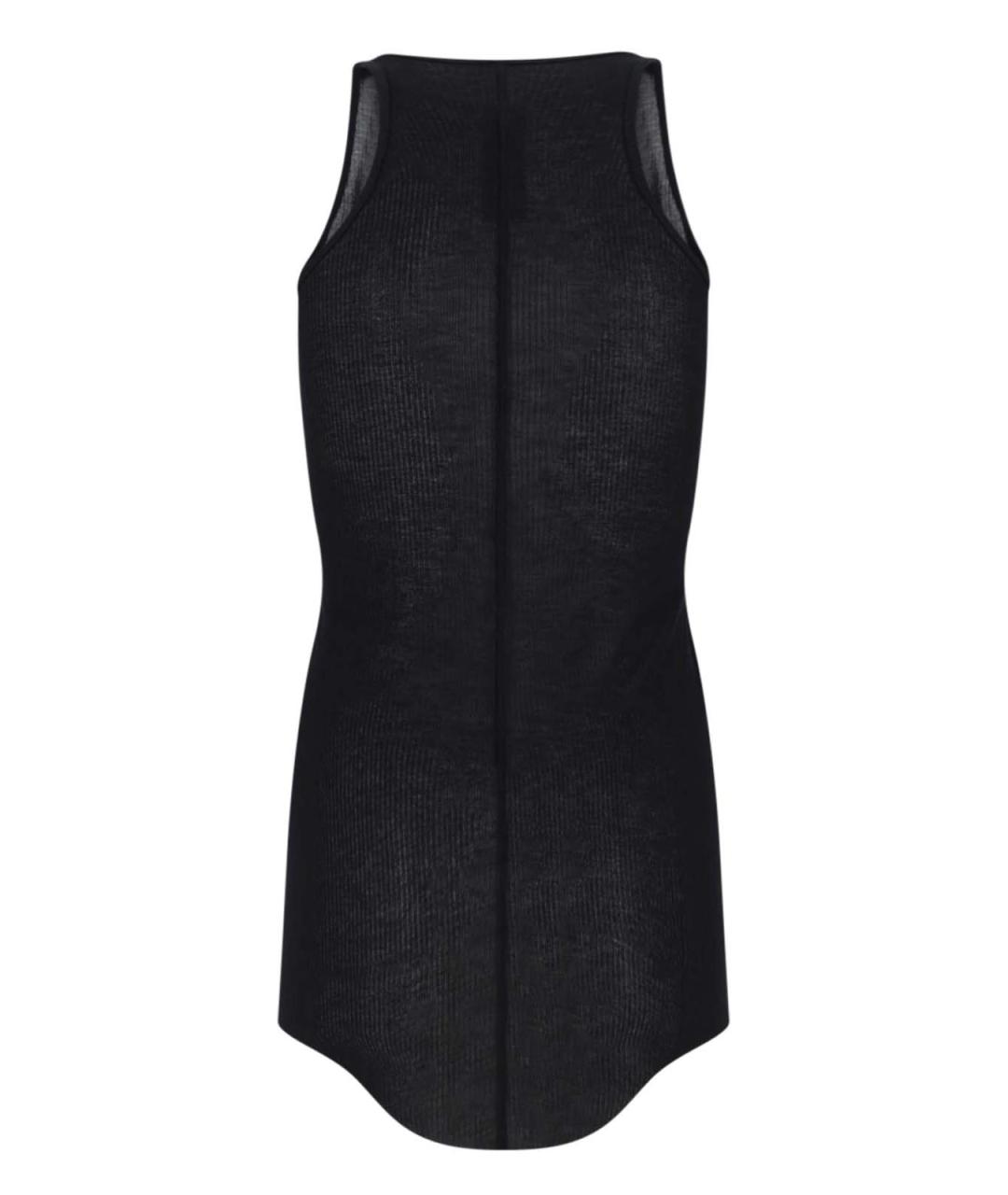 RICK OWENS Черная вискозная майка, фото 2