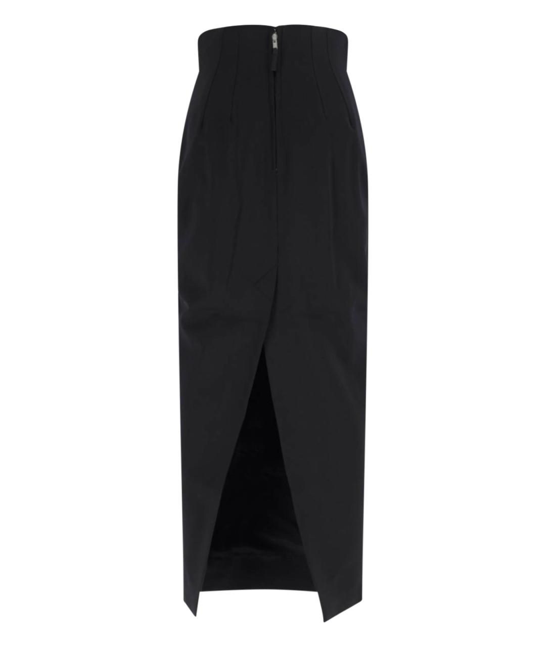 RICK OWENS Черная шерстяная юбка макси, фото 2