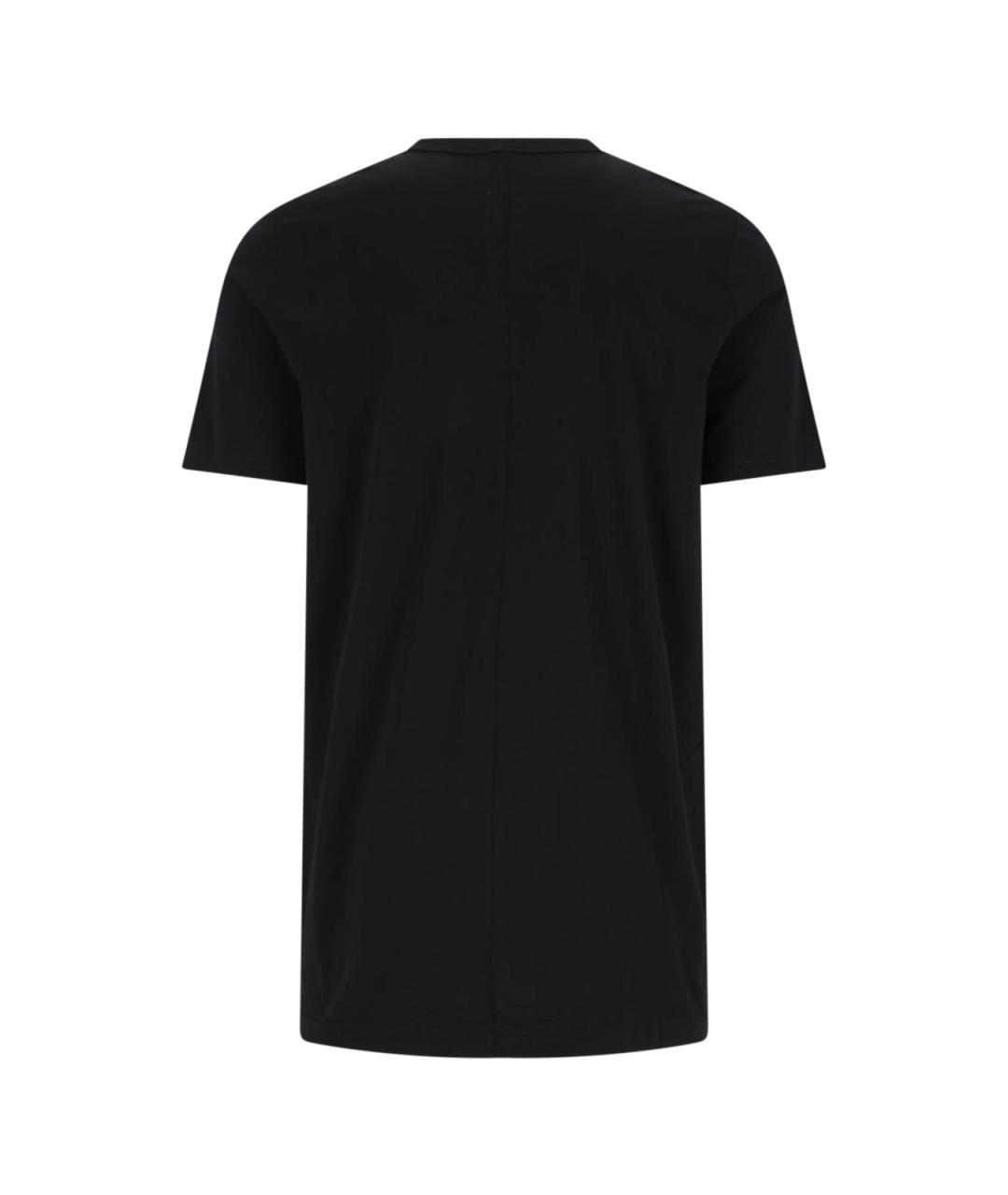 RICK OWENS Черная хлопковая футболка, фото 2