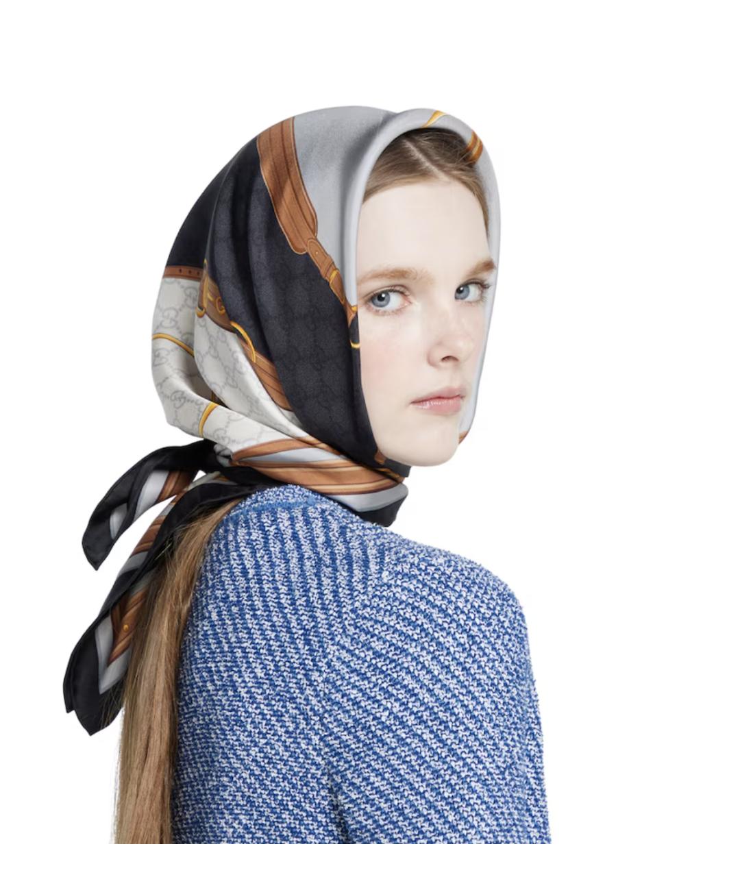 GUCCI Мульти шелковый платок, фото 3