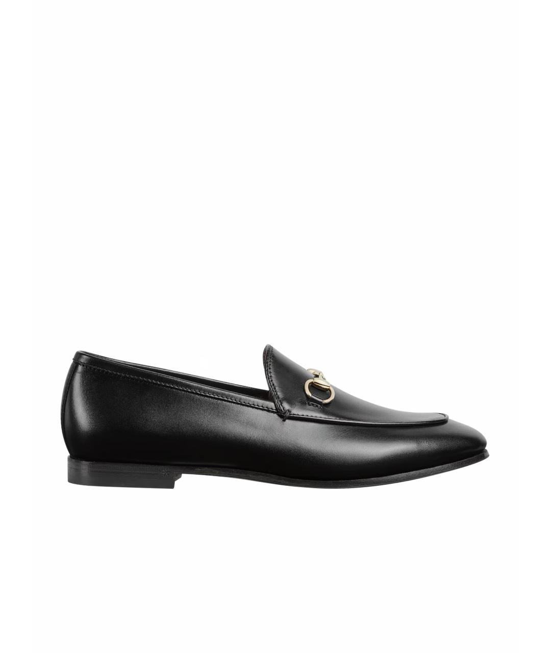 GUCCI Черные кожаные лоферы, фото 1