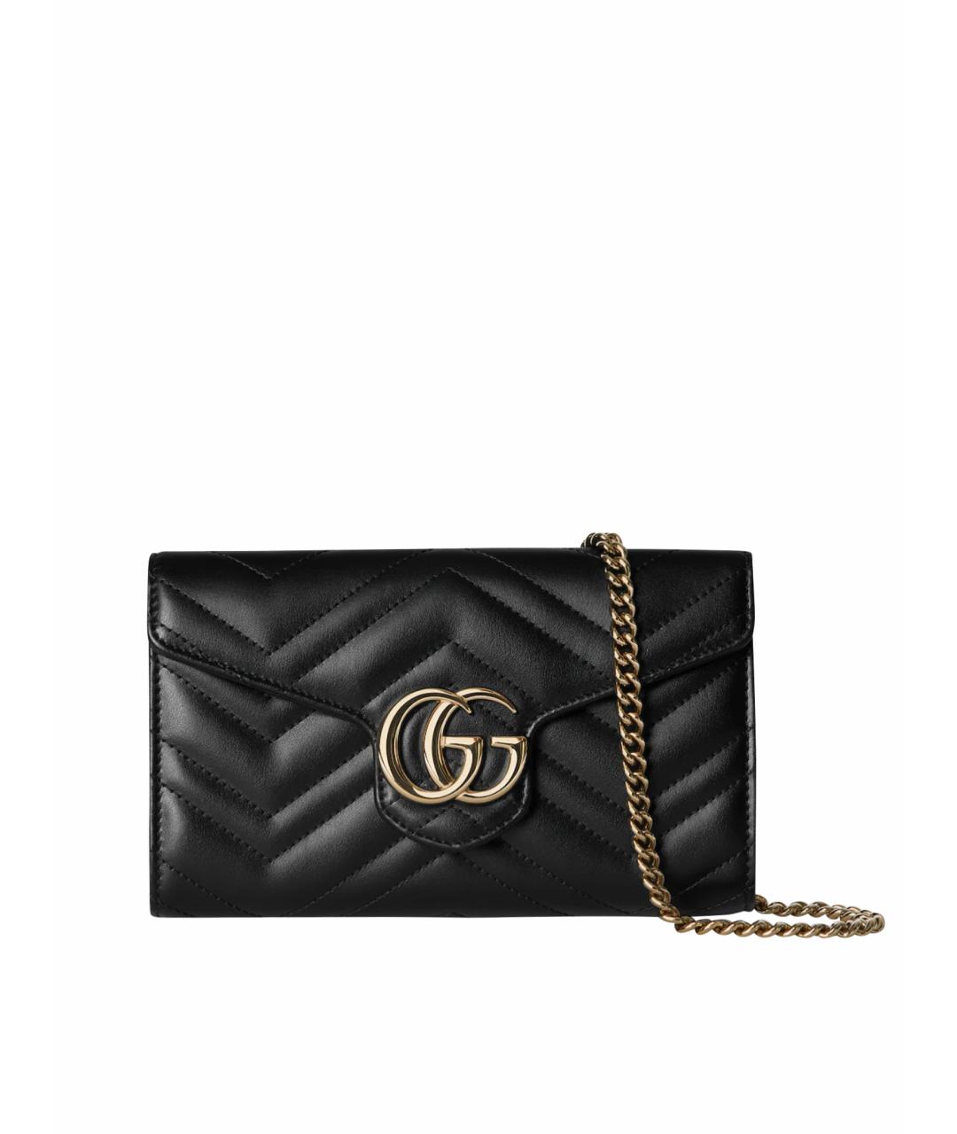 GUCCI Черный кожаный кошелек, фото 1