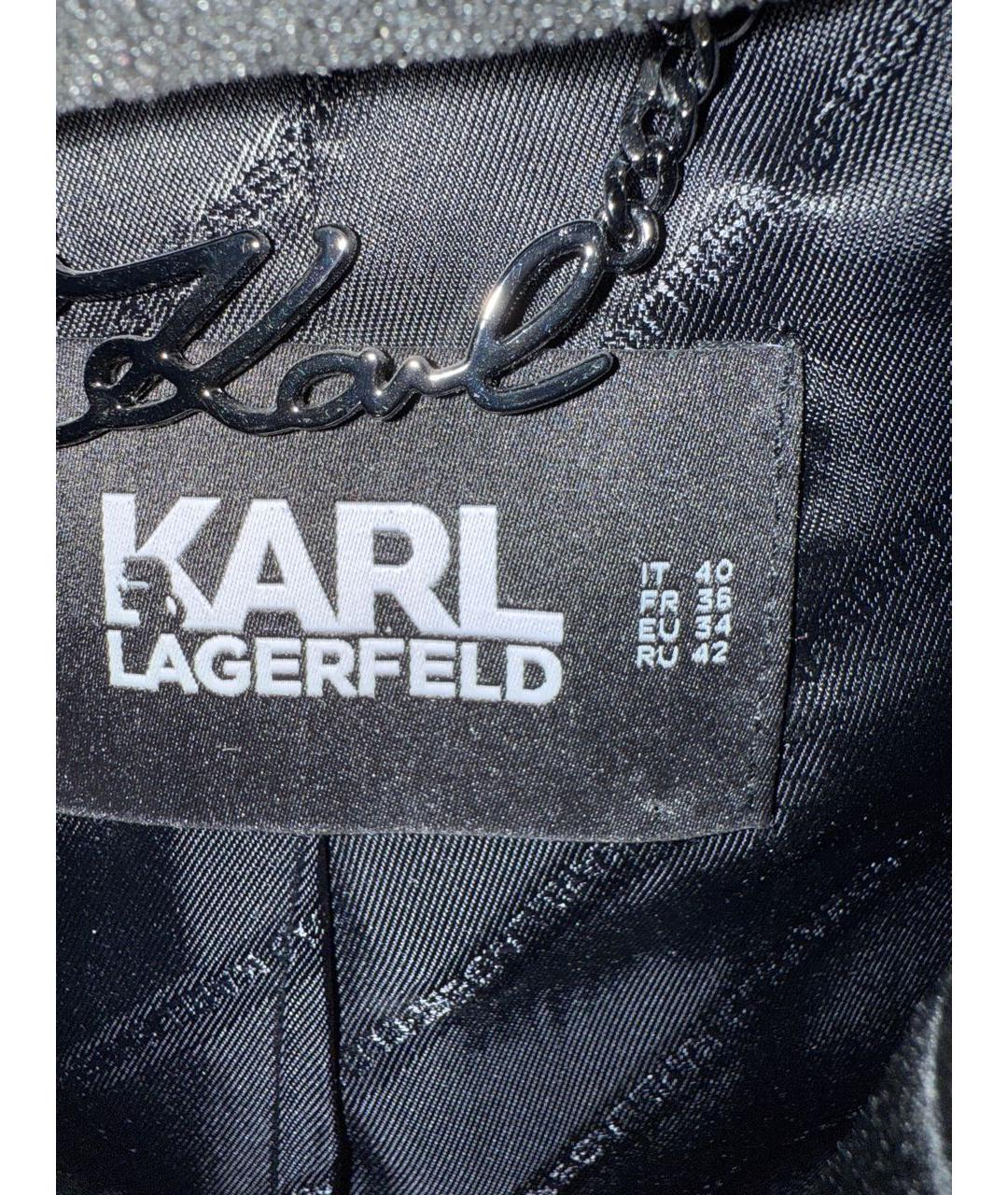 KARL LAGERFELD Черный полиэстеровый жилет, фото 6