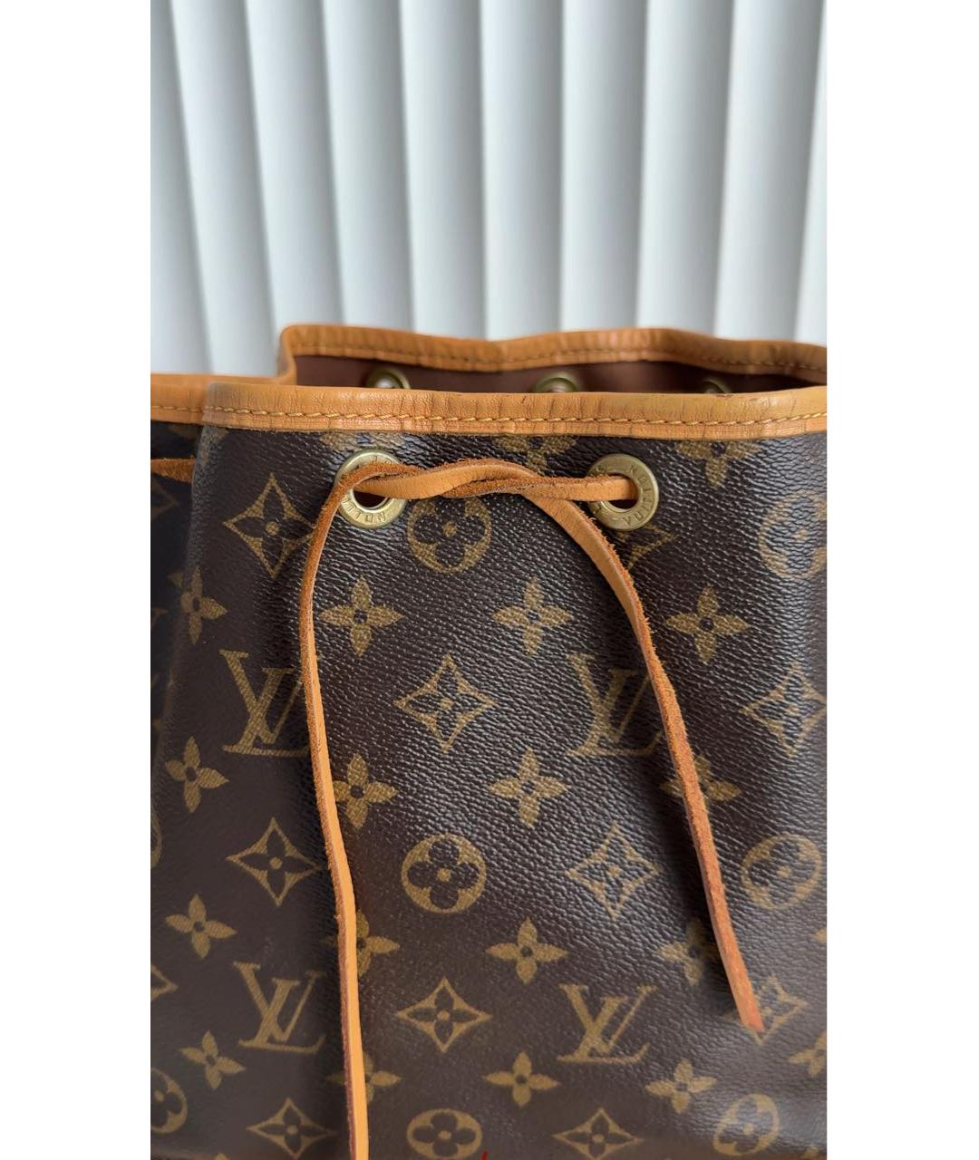 LOUIS VUITTON Коричневая кожаная сумка через плечо, фото 5