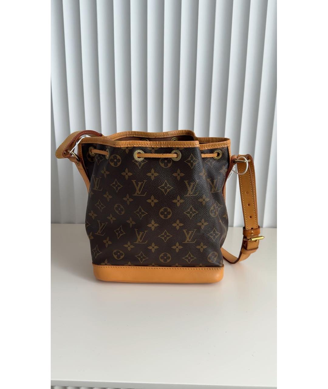 LOUIS VUITTON Коричневая кожаная сумка через плечо, фото 3