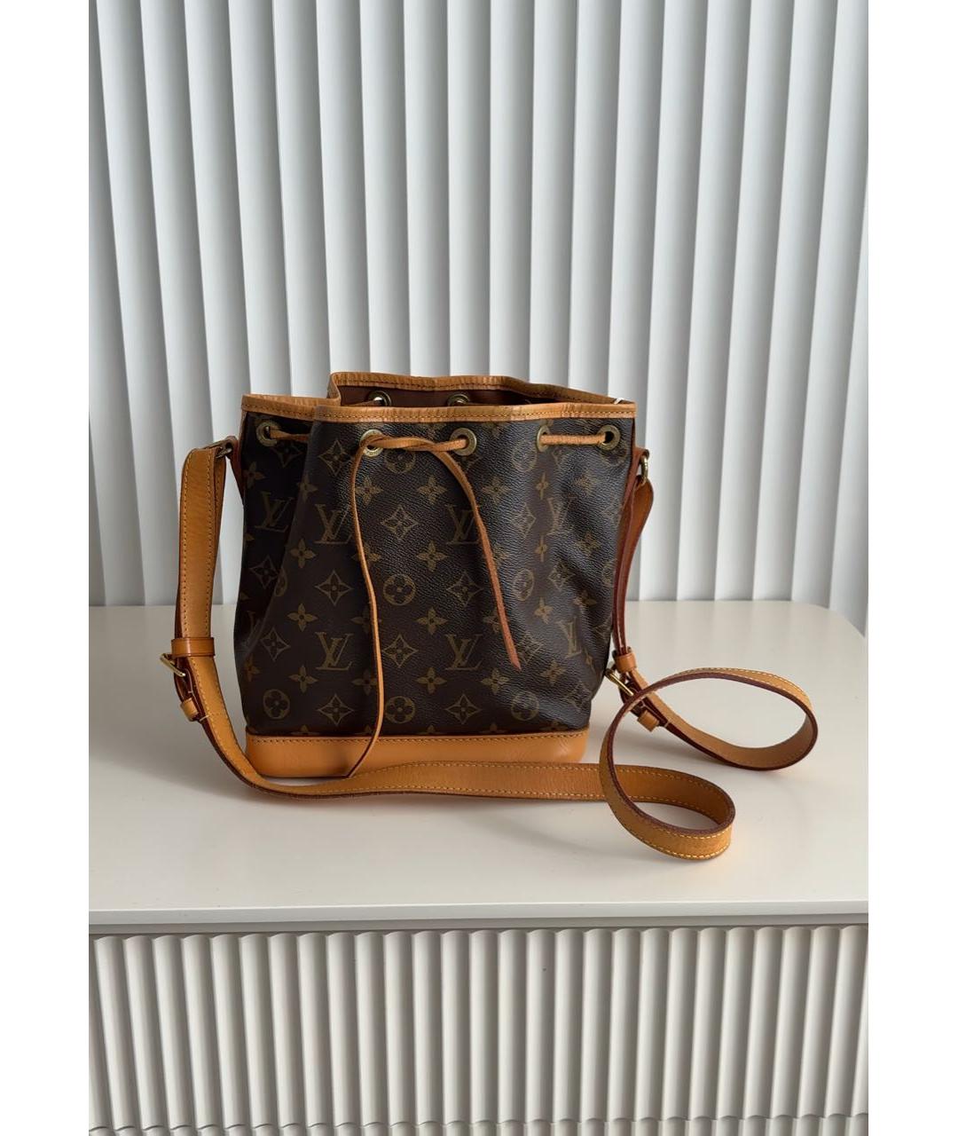 LOUIS VUITTON Коричневая кожаная сумка через плечо, фото 9