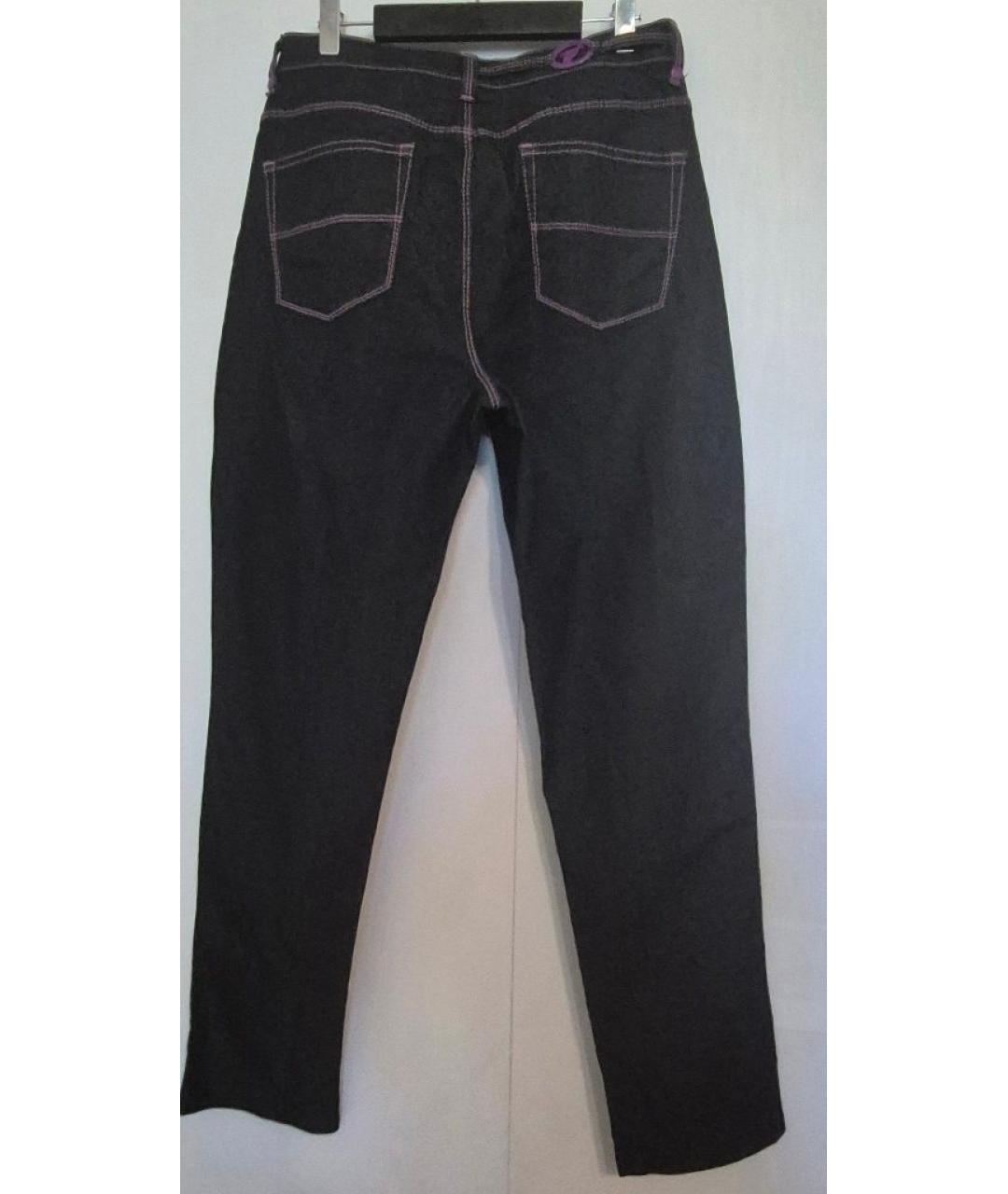 TRUSSARDI JEANS Синие хлопко-эластановые прямые джинсы, фото 2