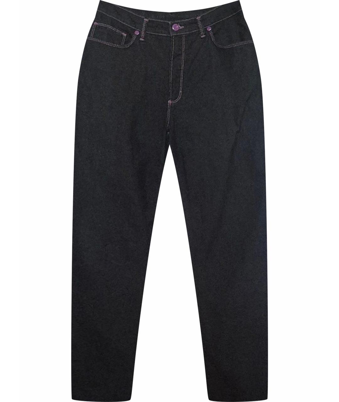 TRUSSARDI JEANS Синие хлопко-эластановые прямые джинсы, фото 1