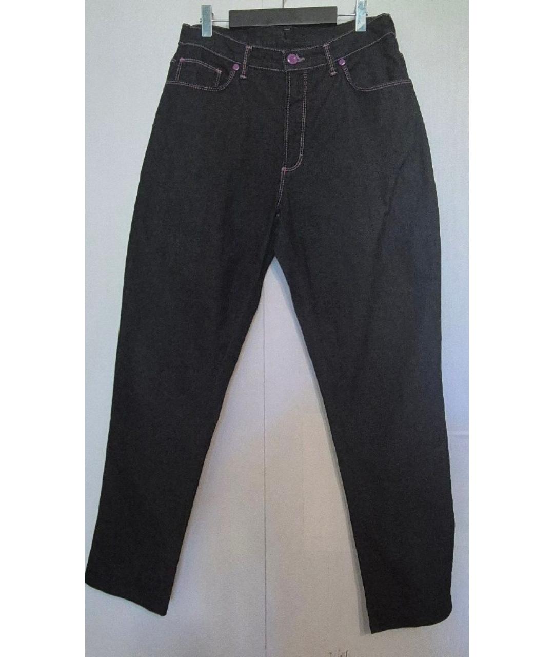 TRUSSARDI JEANS Синие хлопко-эластановые прямые джинсы, фото 5