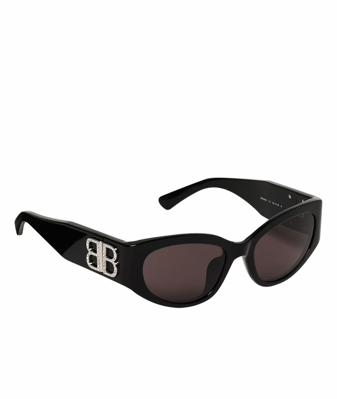 BALENCIAGA Черные пластиковые солнцезащитные очки, фото 1