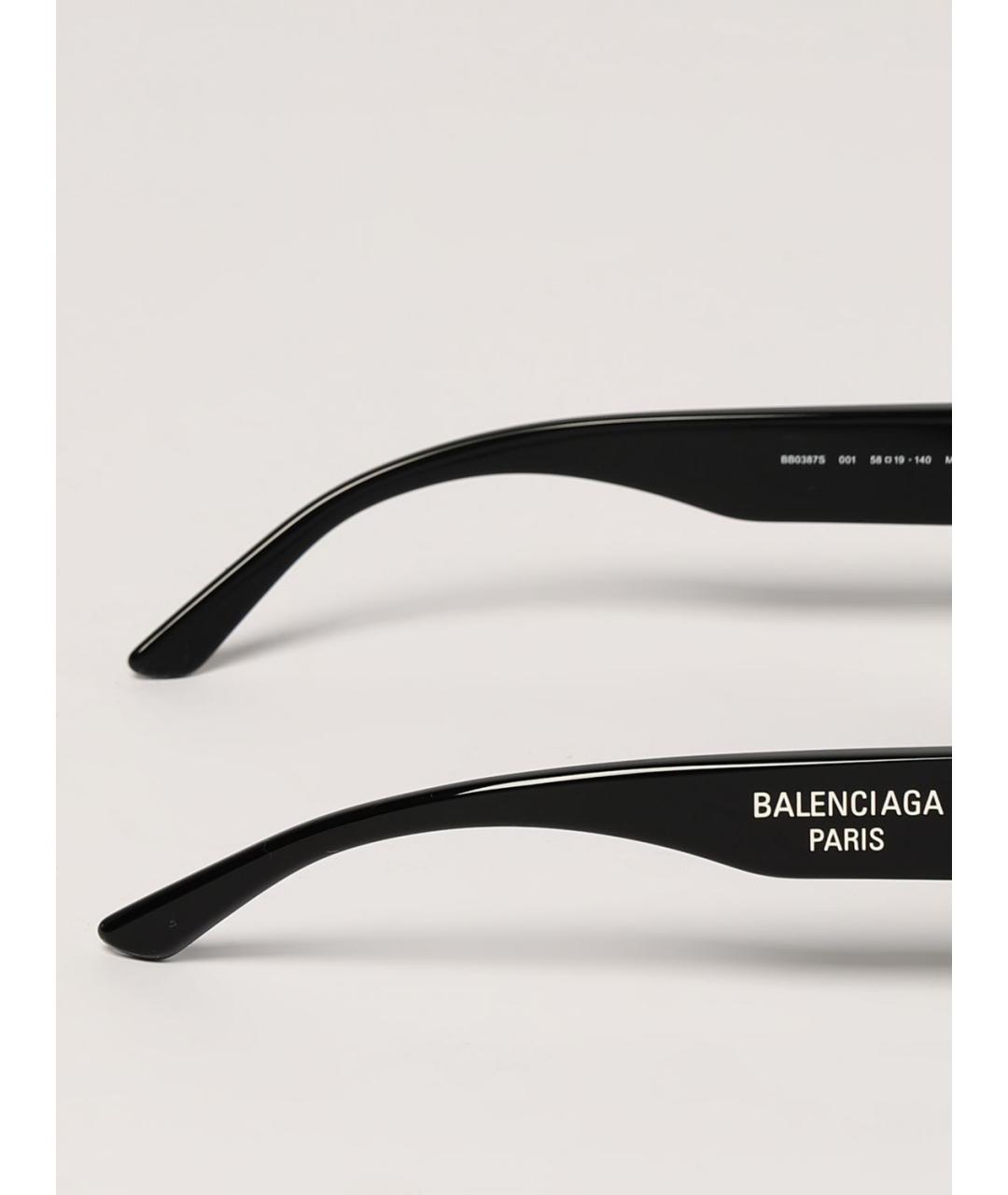 BALENCIAGA Черные пластиковые солнцезащитные очки, фото 3