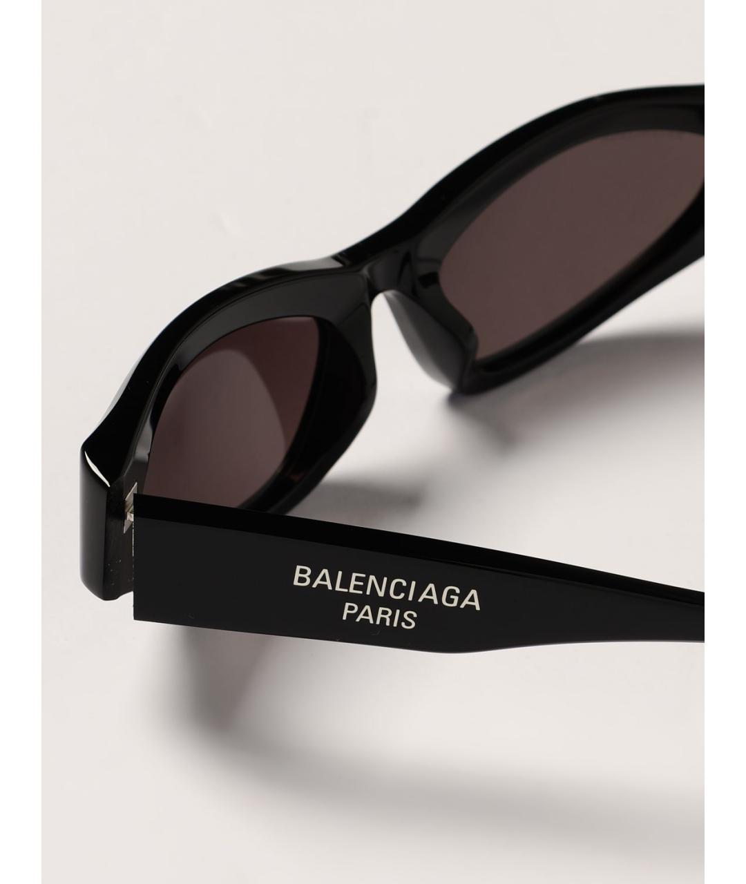 BALENCIAGA Черные пластиковые солнцезащитные очки, фото 4