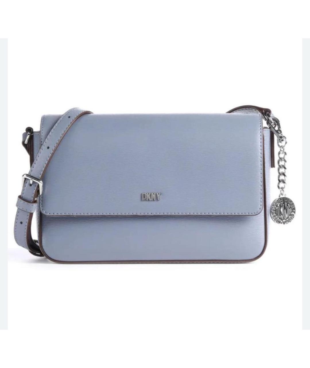 DKNY Синяя сумка через плечо из искусственной кожи, фото 5