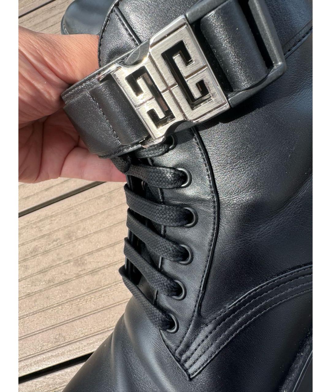 GIVENCHY Черные кожаные ботинки, фото 5