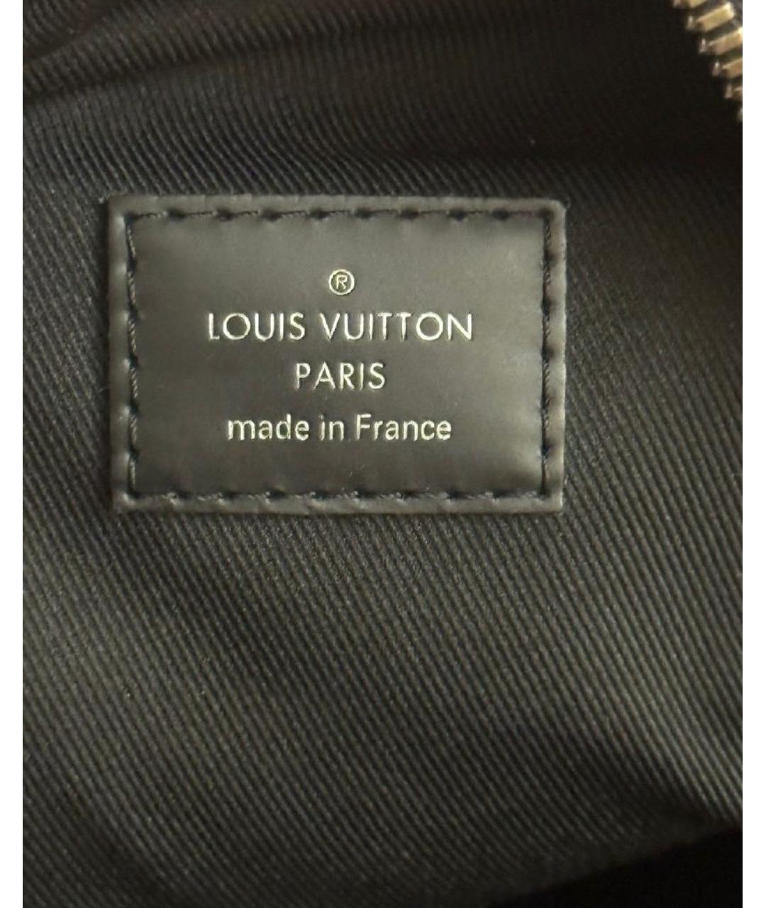 LOUIS VUITTON Антрацитовый кожаный рюкзак, фото 5
