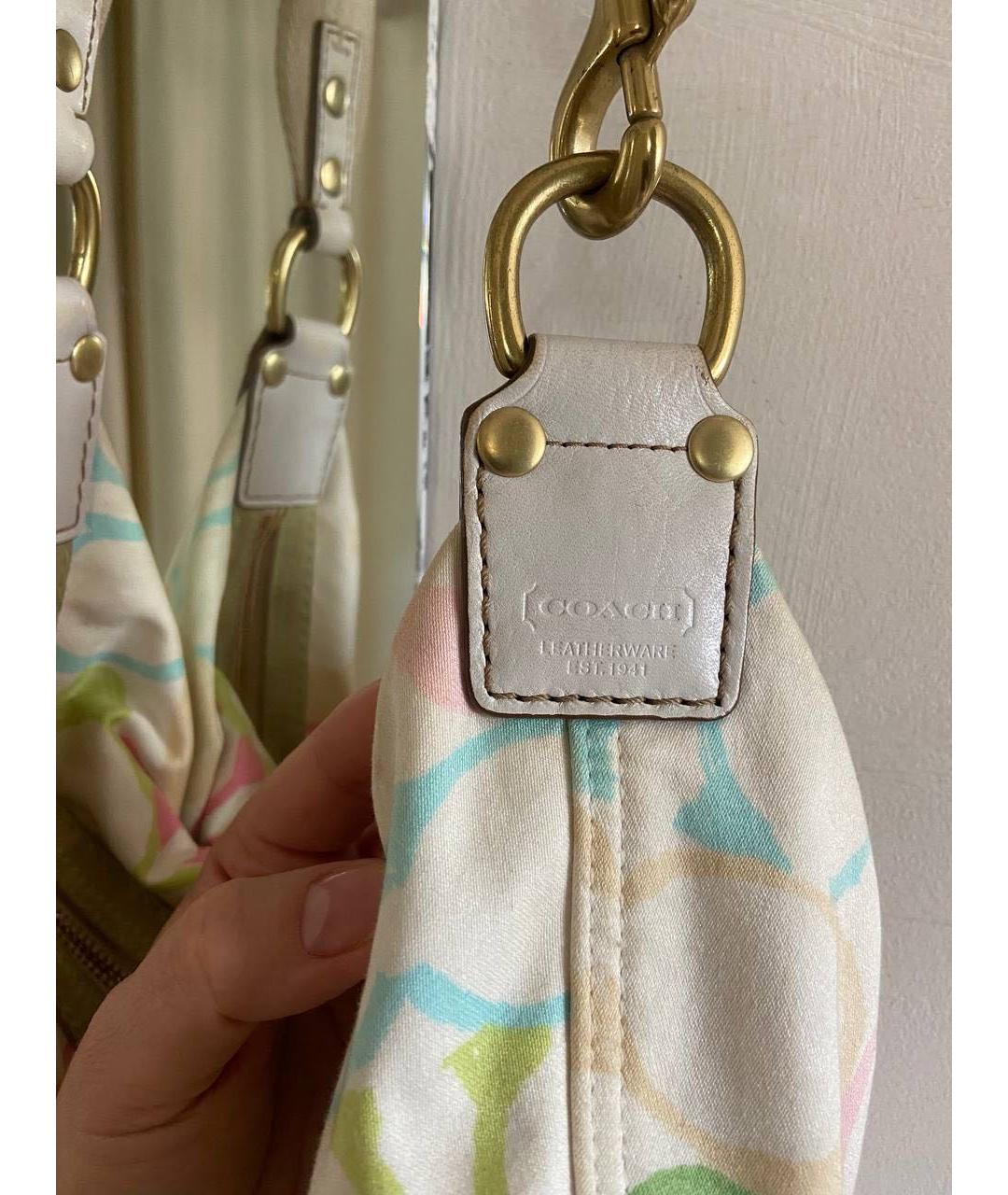 COACH Мульти тканевая сумка с короткими ручками, фото 7
