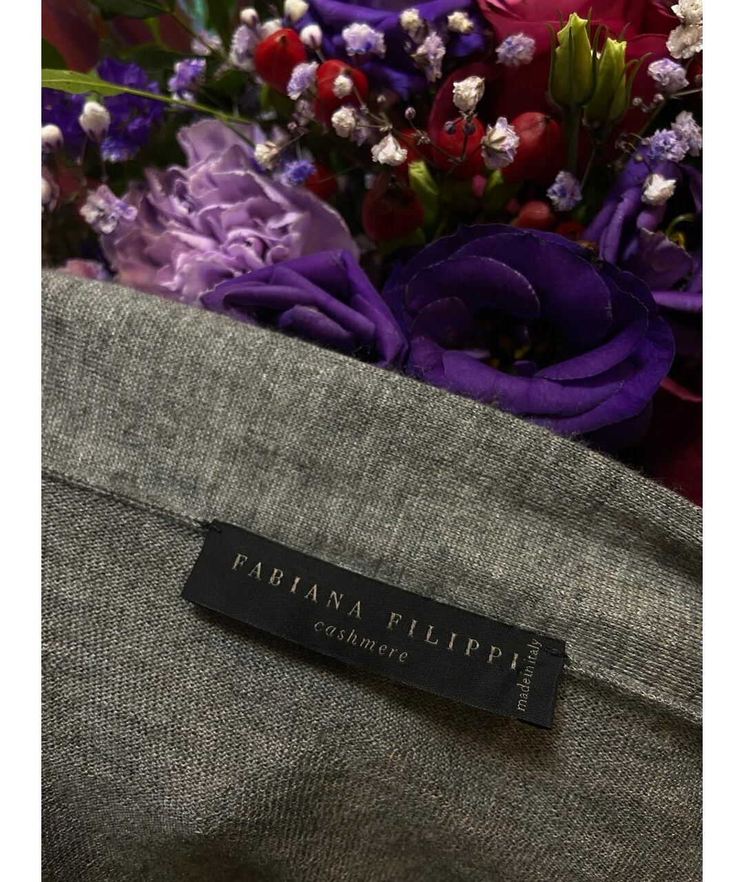 FABIANA FILIPPI Серый кашемировый джемпер / свитер, фото 2