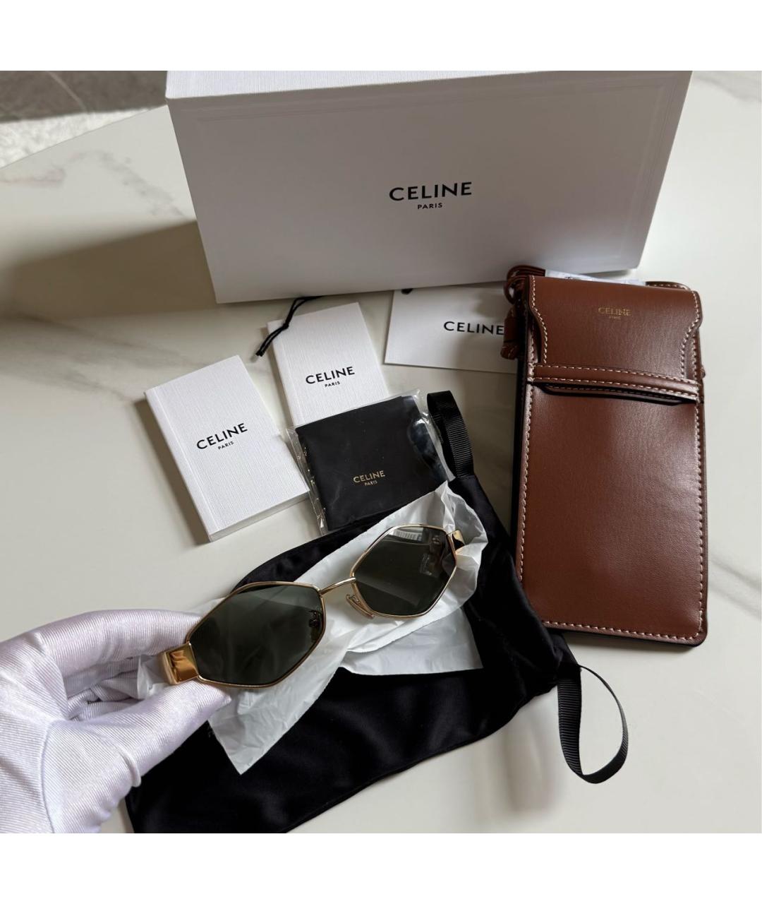 CELINE Металлические солнцезащитные очки, фото 4