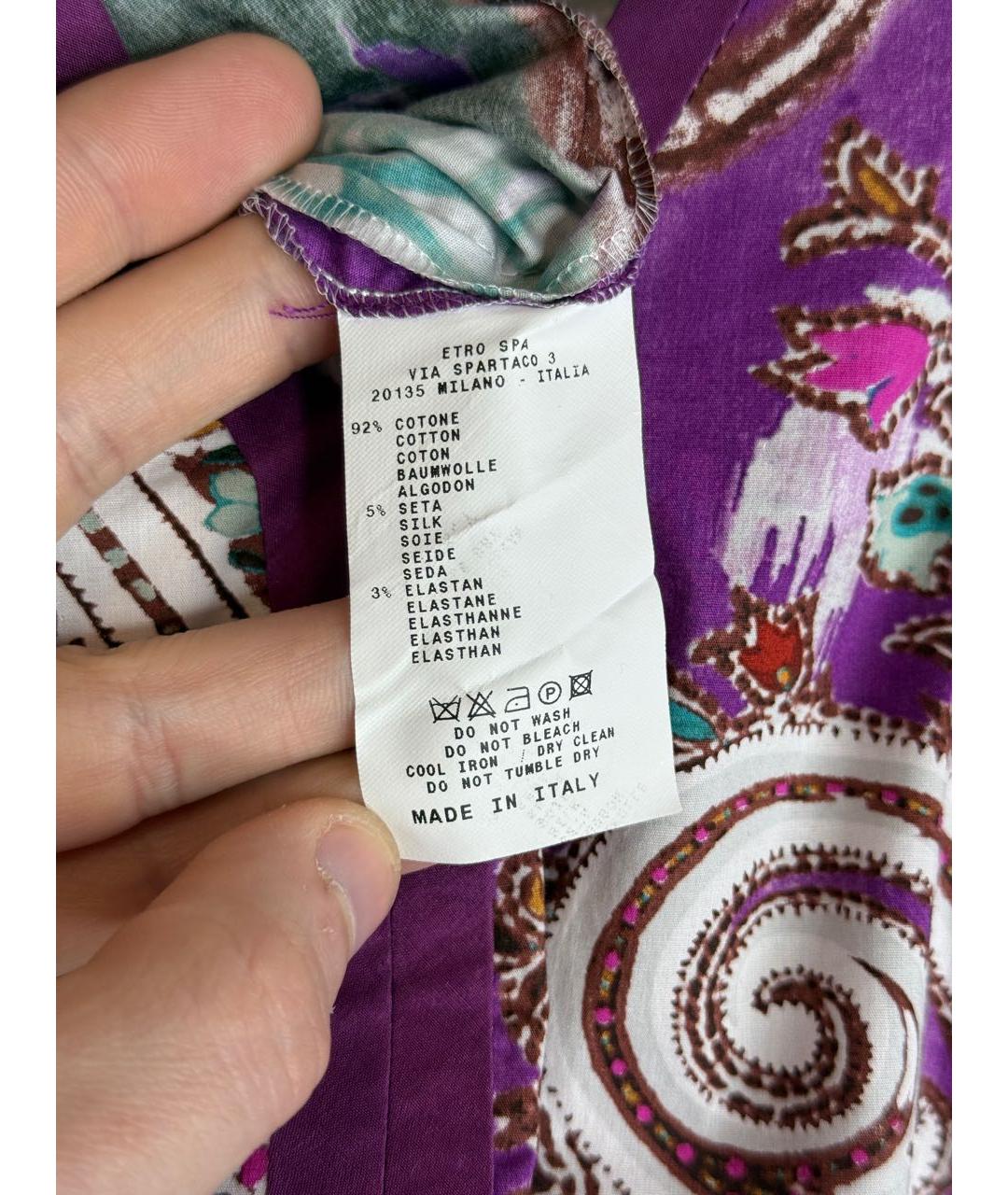 ETRO Мульти хлопковое повседневное платье, фото 7