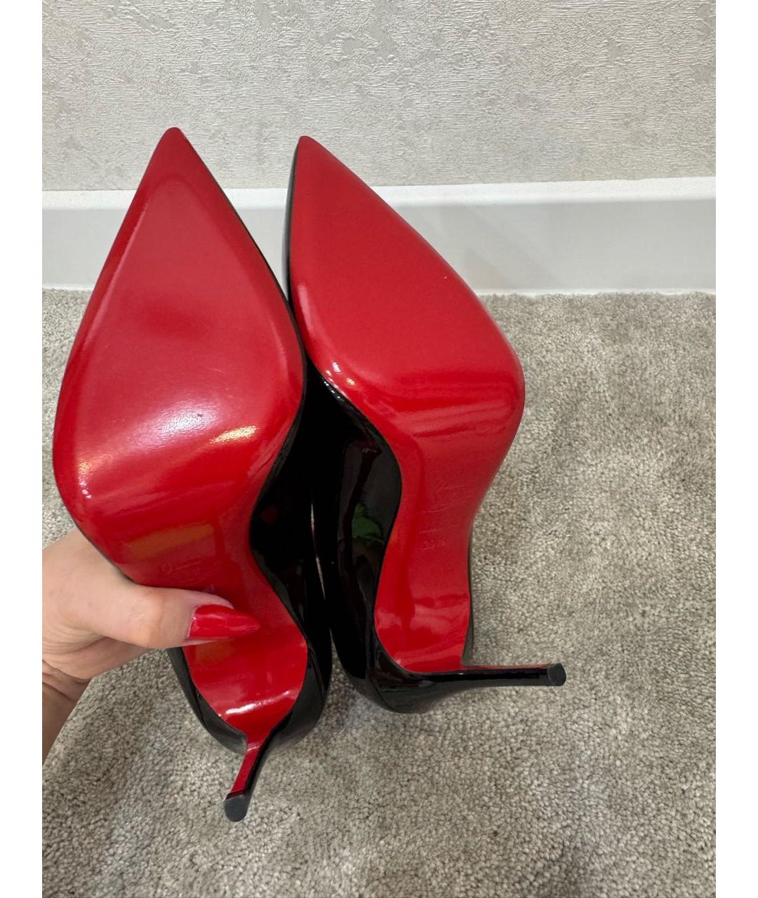 CHRISTIAN LOUBOUTIN Черные туфли из лакированной кожи, фото 5