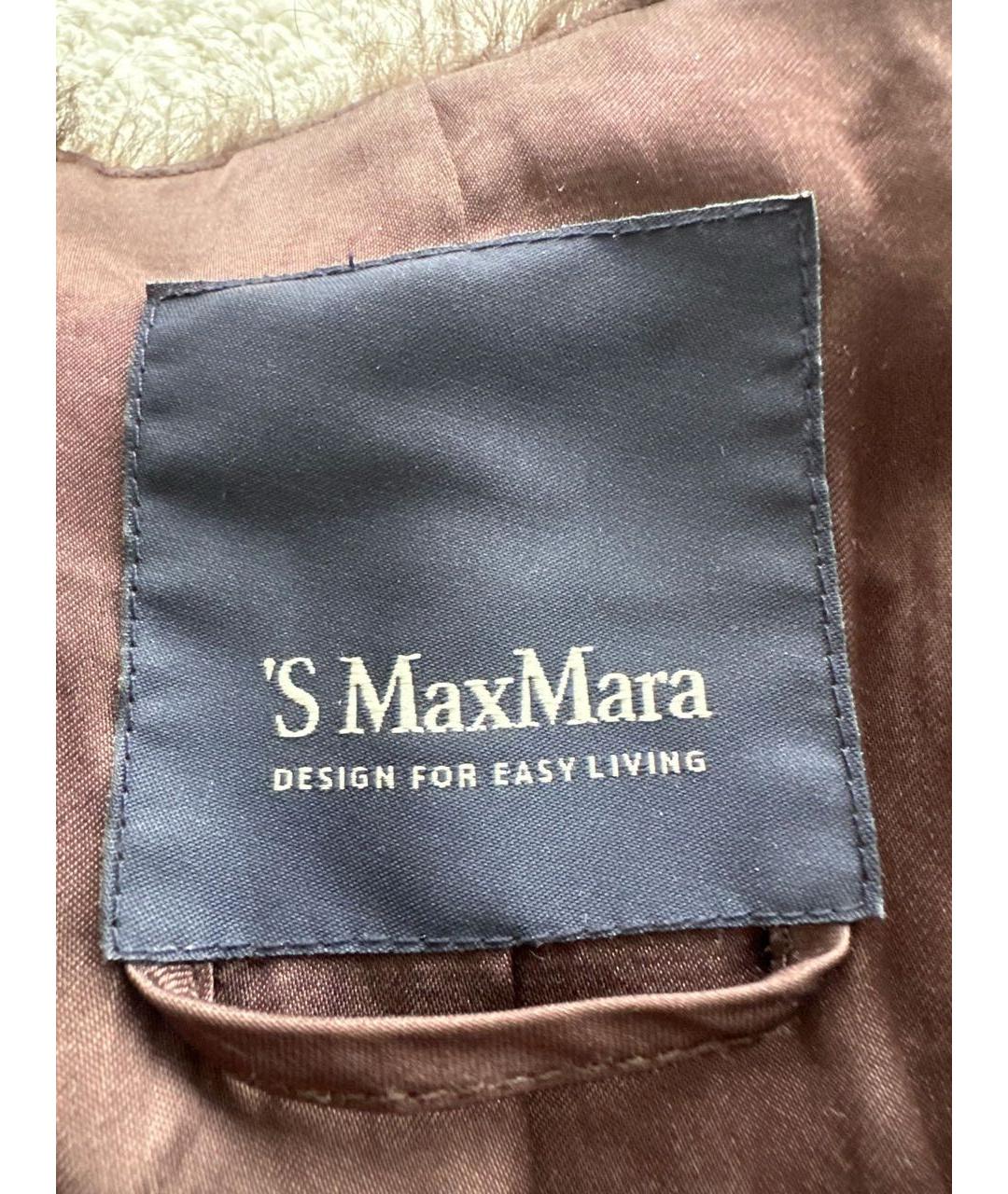 'S MAX MARA Коричневая меховая шуба, фото 8