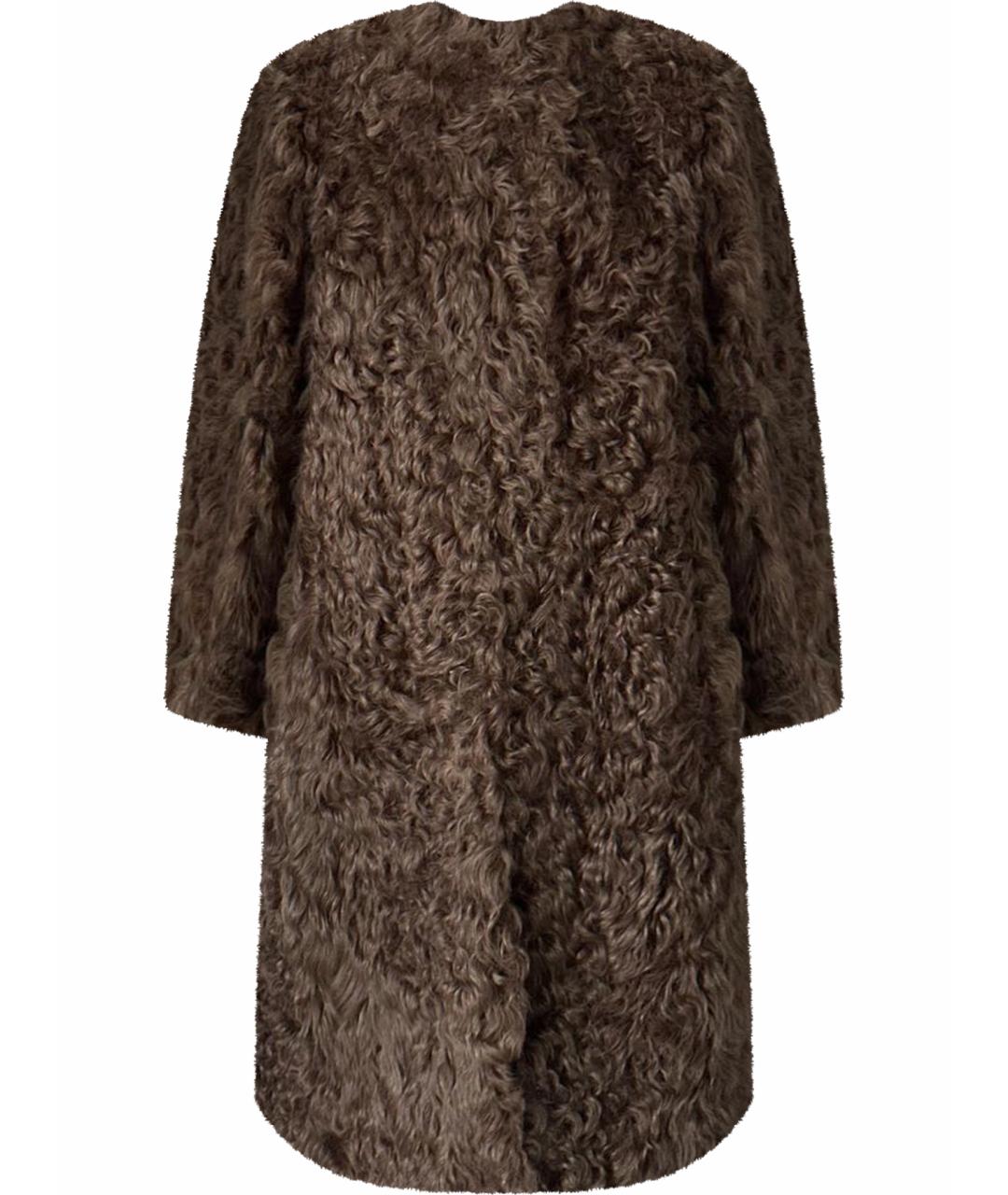 'S MAX MARA Коричневая меховая шуба, фото 1
