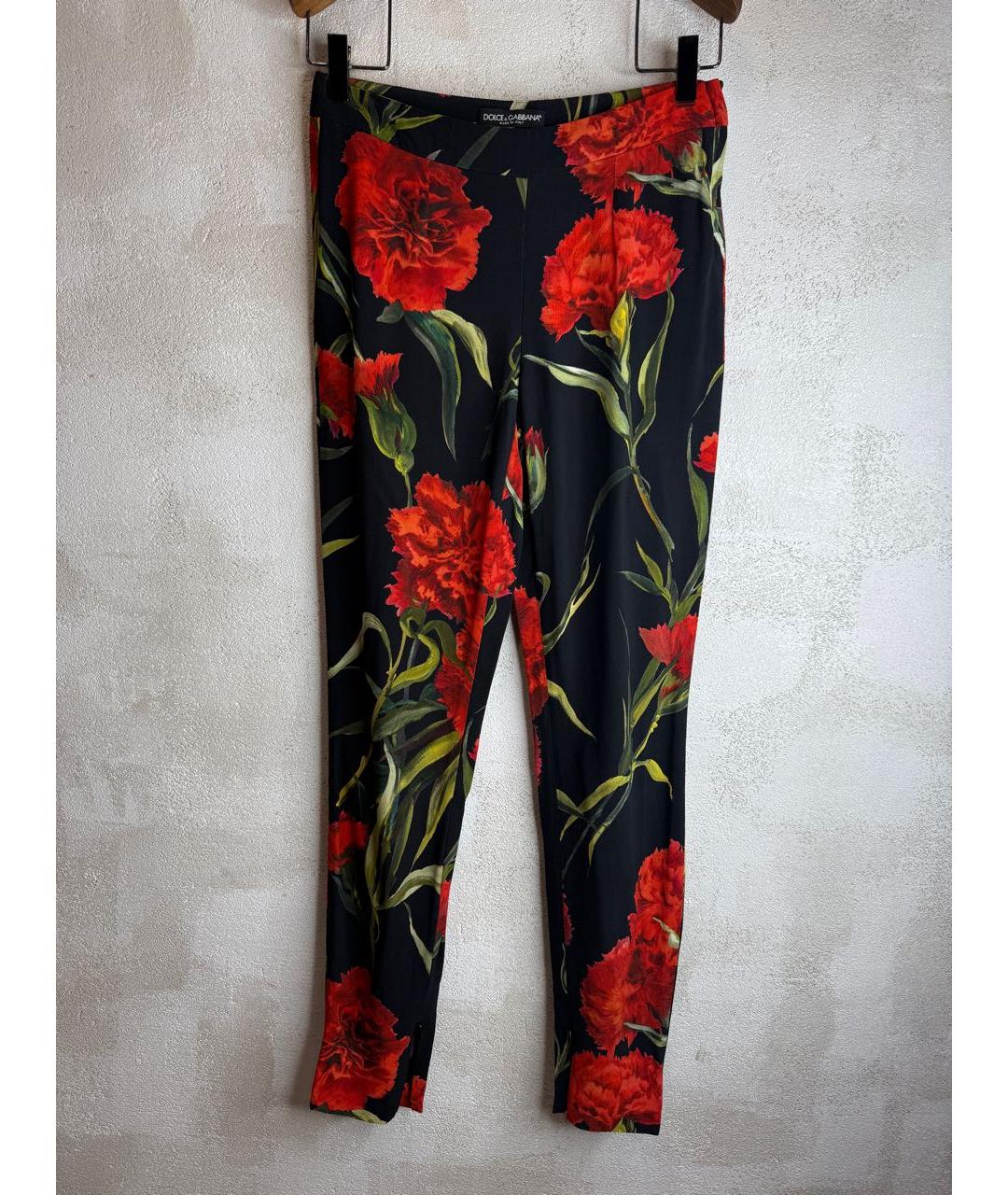 DOLCE&GABBANA Мульти вискозные брюки узкие, фото 2