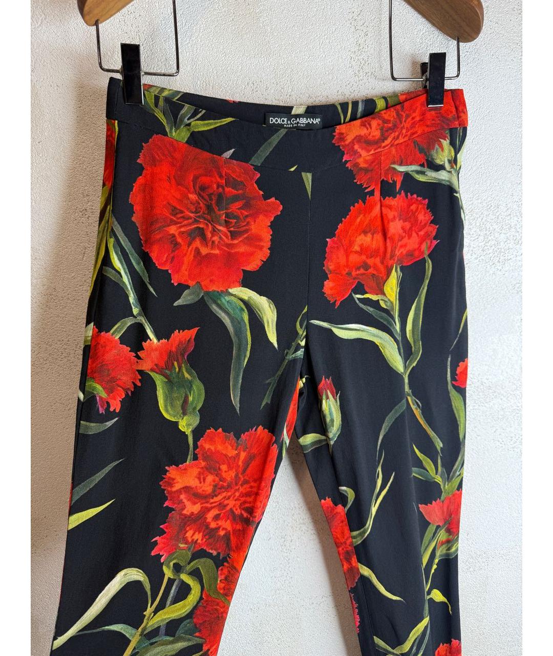 DOLCE&GABBANA Мульти вискозные брюки узкие, фото 4
