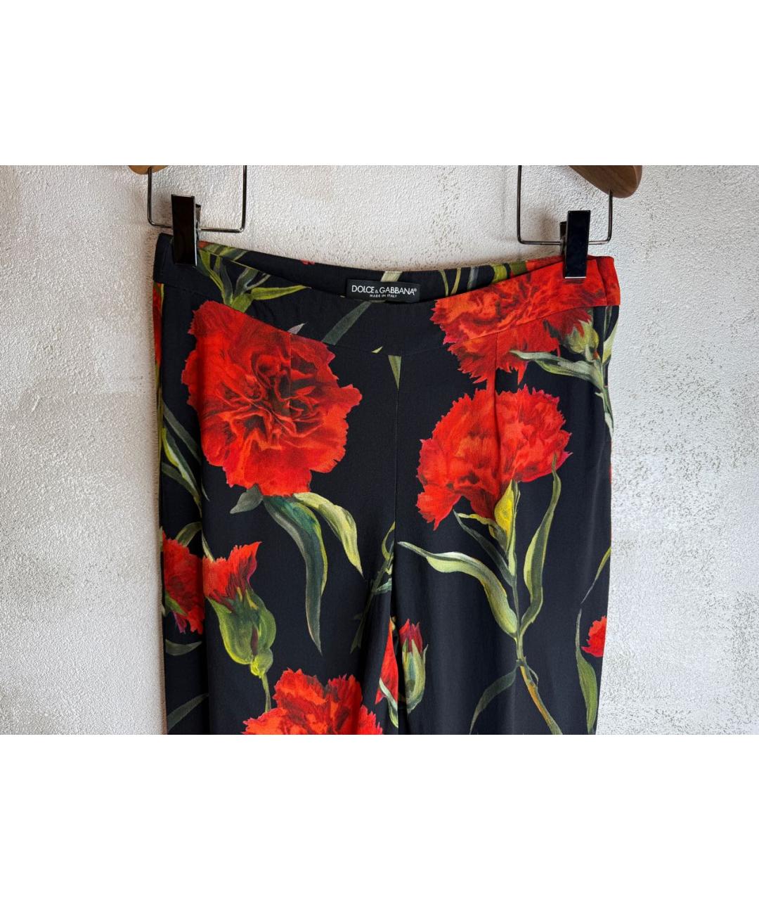 DOLCE&GABBANA Мульти вискозные брюки узкие, фото 3