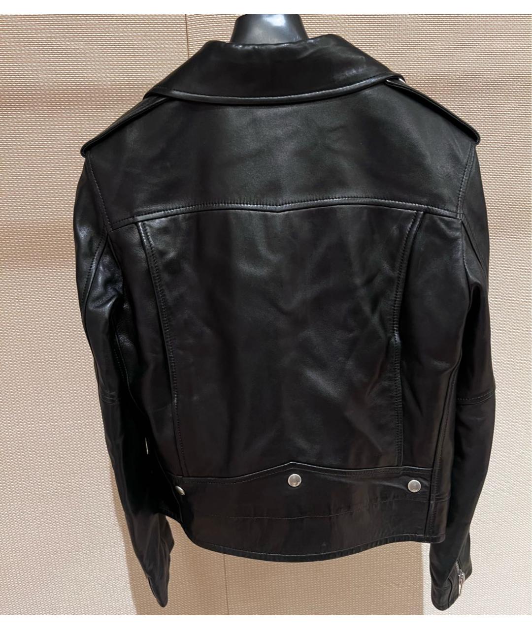 SAINT LAURENT Черная кожаная куртка, фото 2