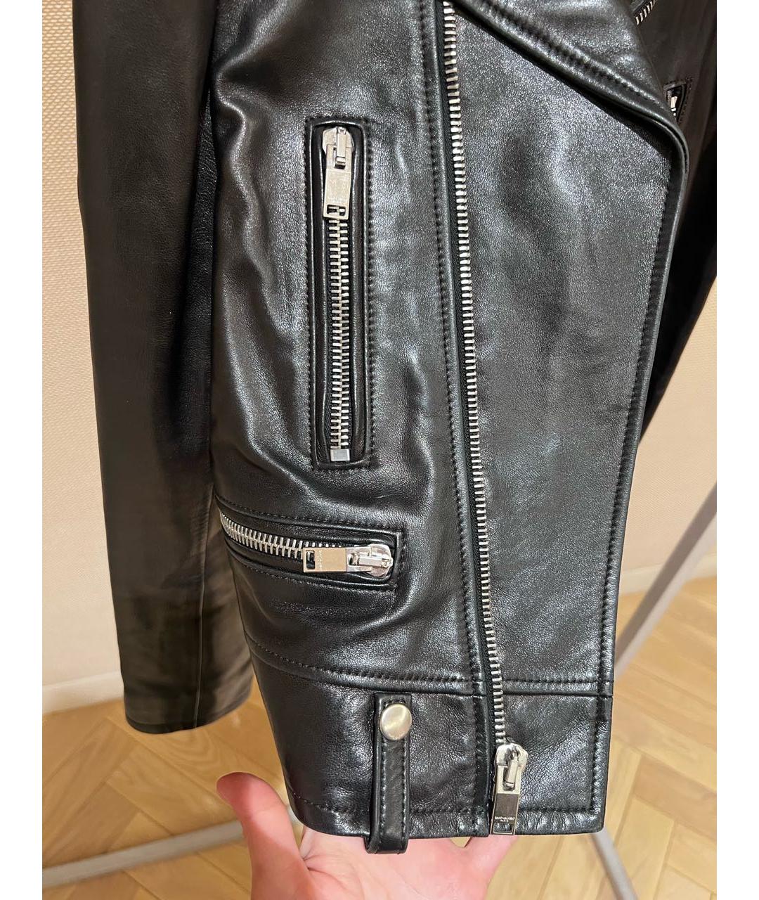 SAINT LAURENT Черная кожаная куртка, фото 5