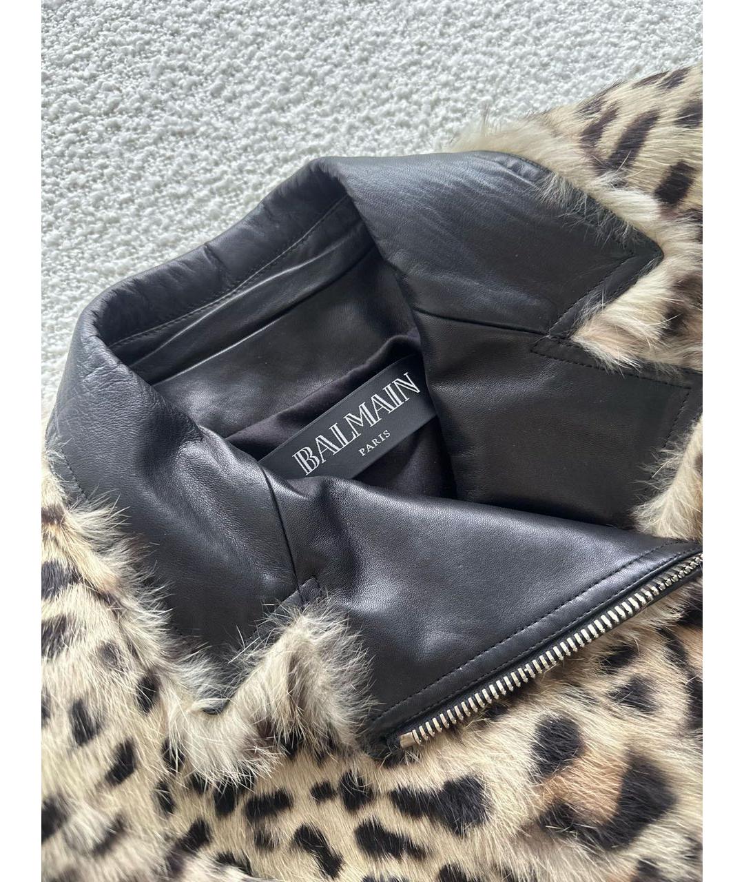 BALMAIN Коричневая меховая куртка, фото 7