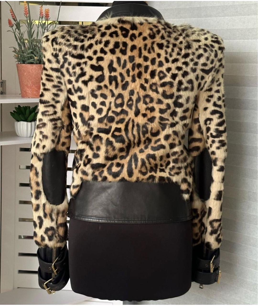 BALMAIN Коричневая меховая куртка, фото 2