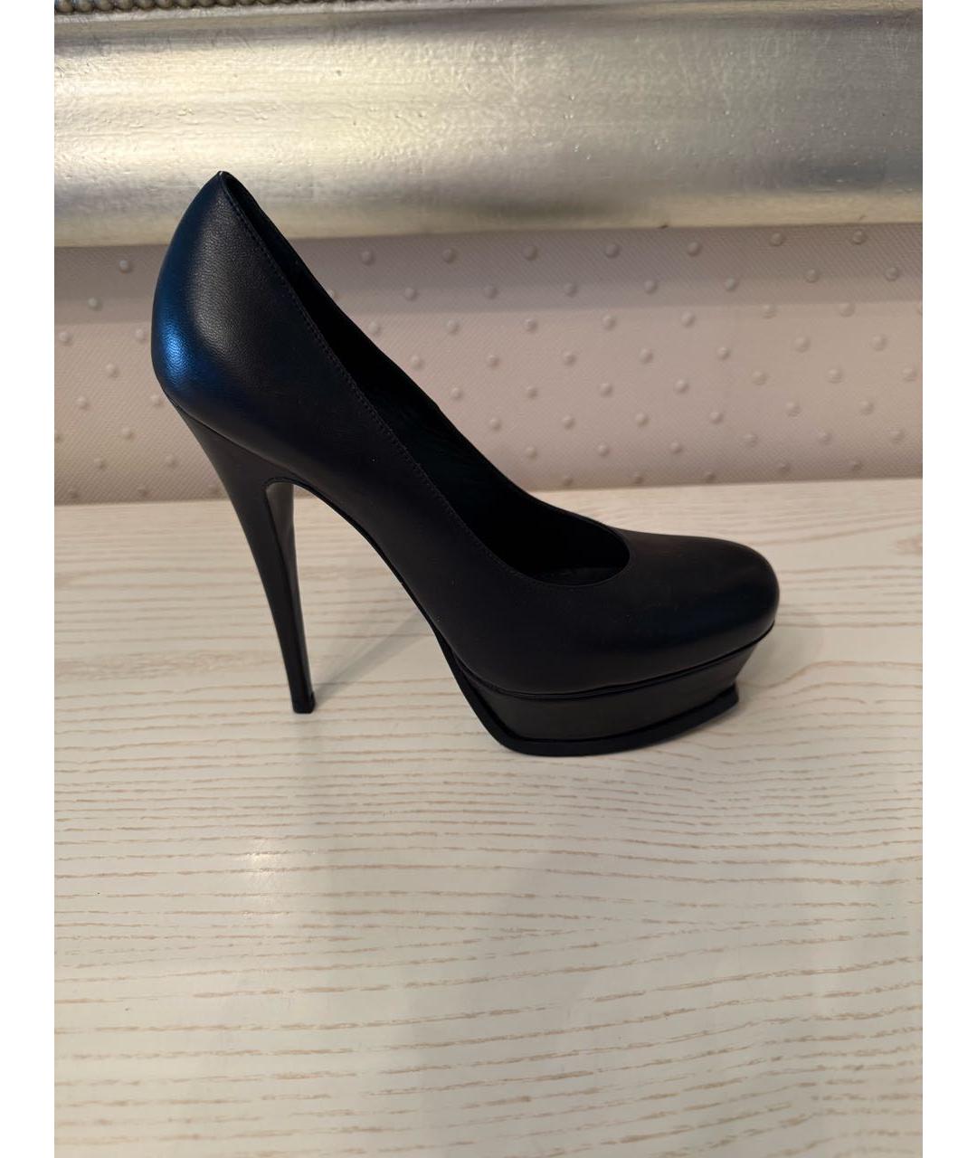SAINT LAURENT Черные кожаные туфли, фото 9