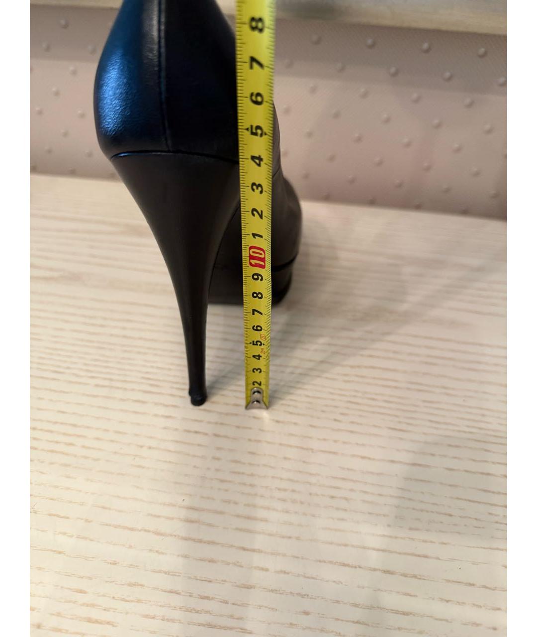 SAINT LAURENT Черные кожаные туфли, фото 6