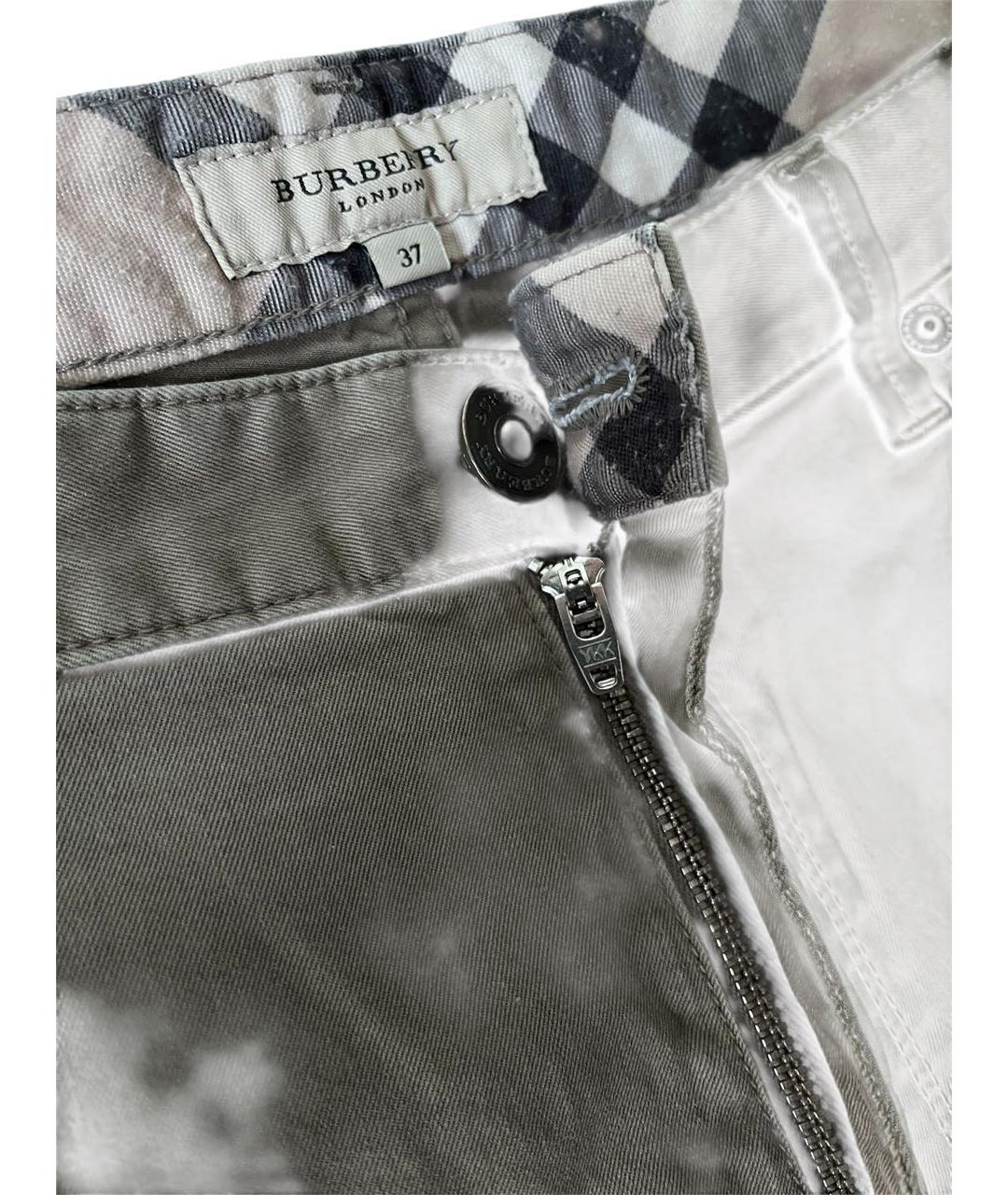 BURBERRY Хлопко-эластановые прямые джинсы, фото 5